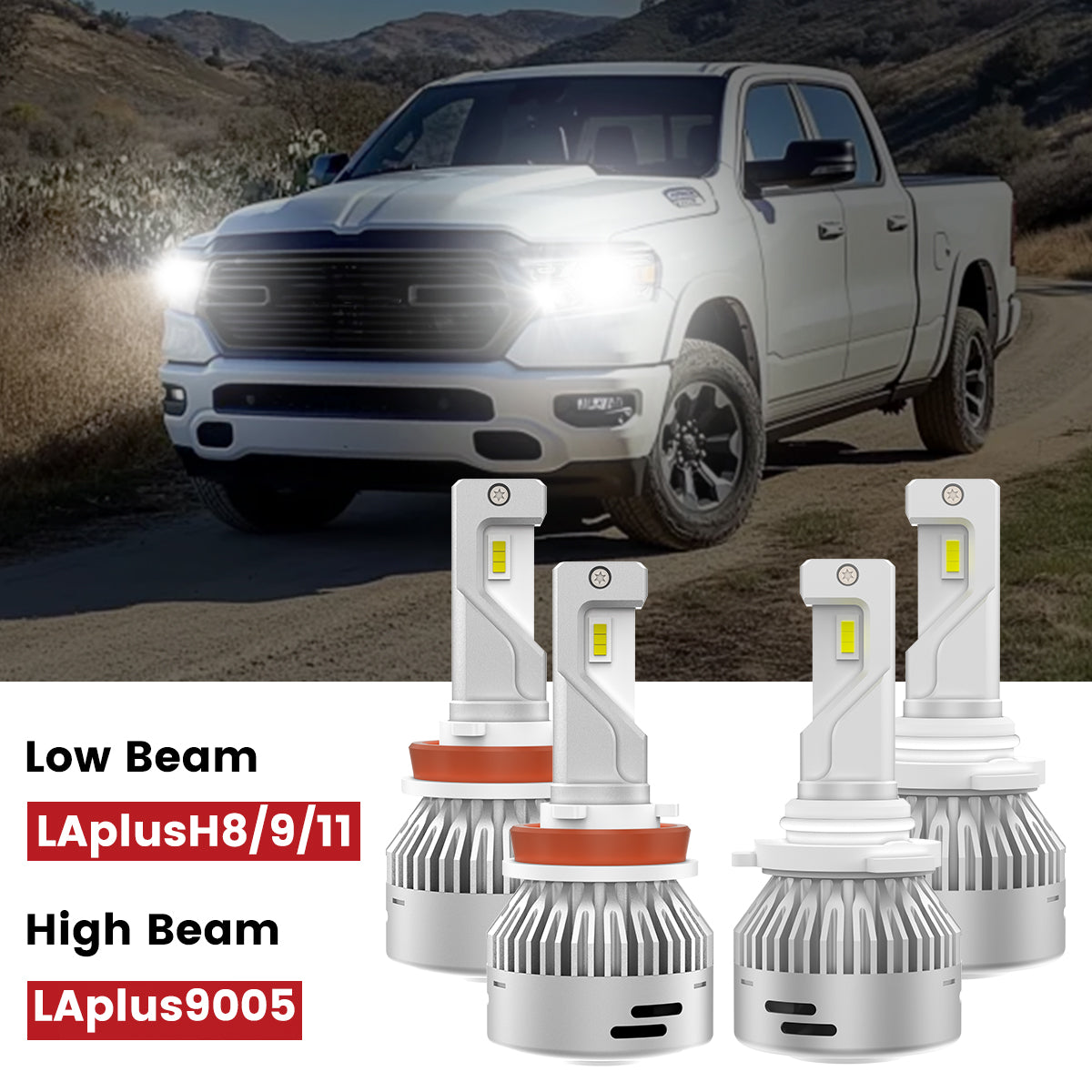 Fit for 2019-2024 Ram 1500 LED Bulbs Upgrade | Tested and Verified