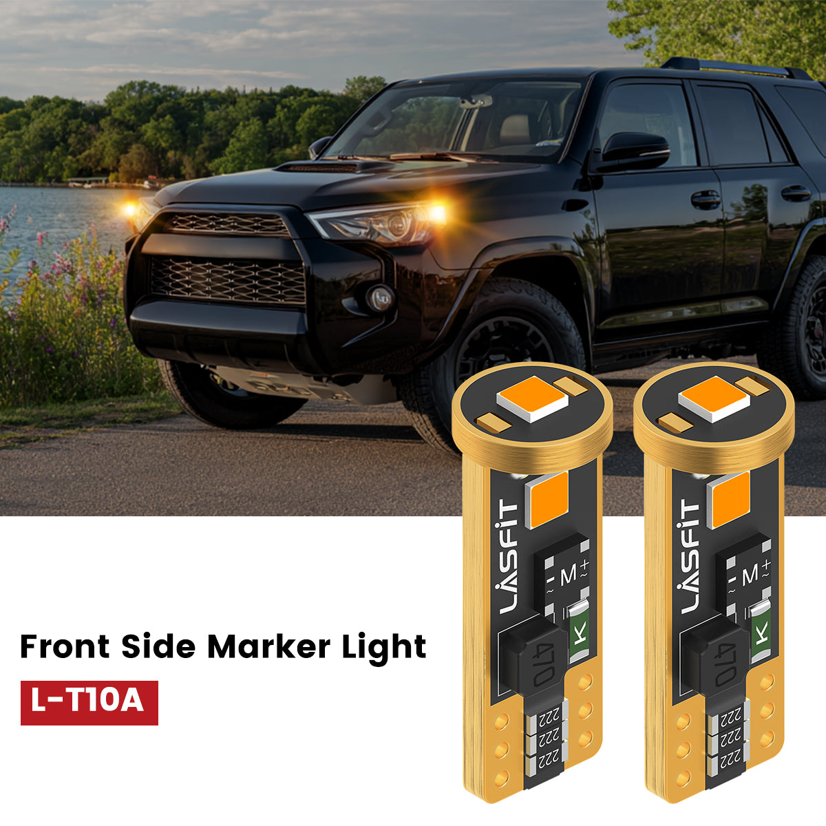 Lasfit 168 led front side marker lights fit for 2021-2024 Toyota 4Runner