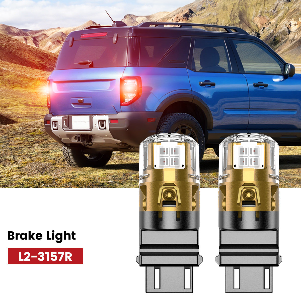 Lasfit 3157 led brake lights fit for 2021-2025 Ford Bronco Sport