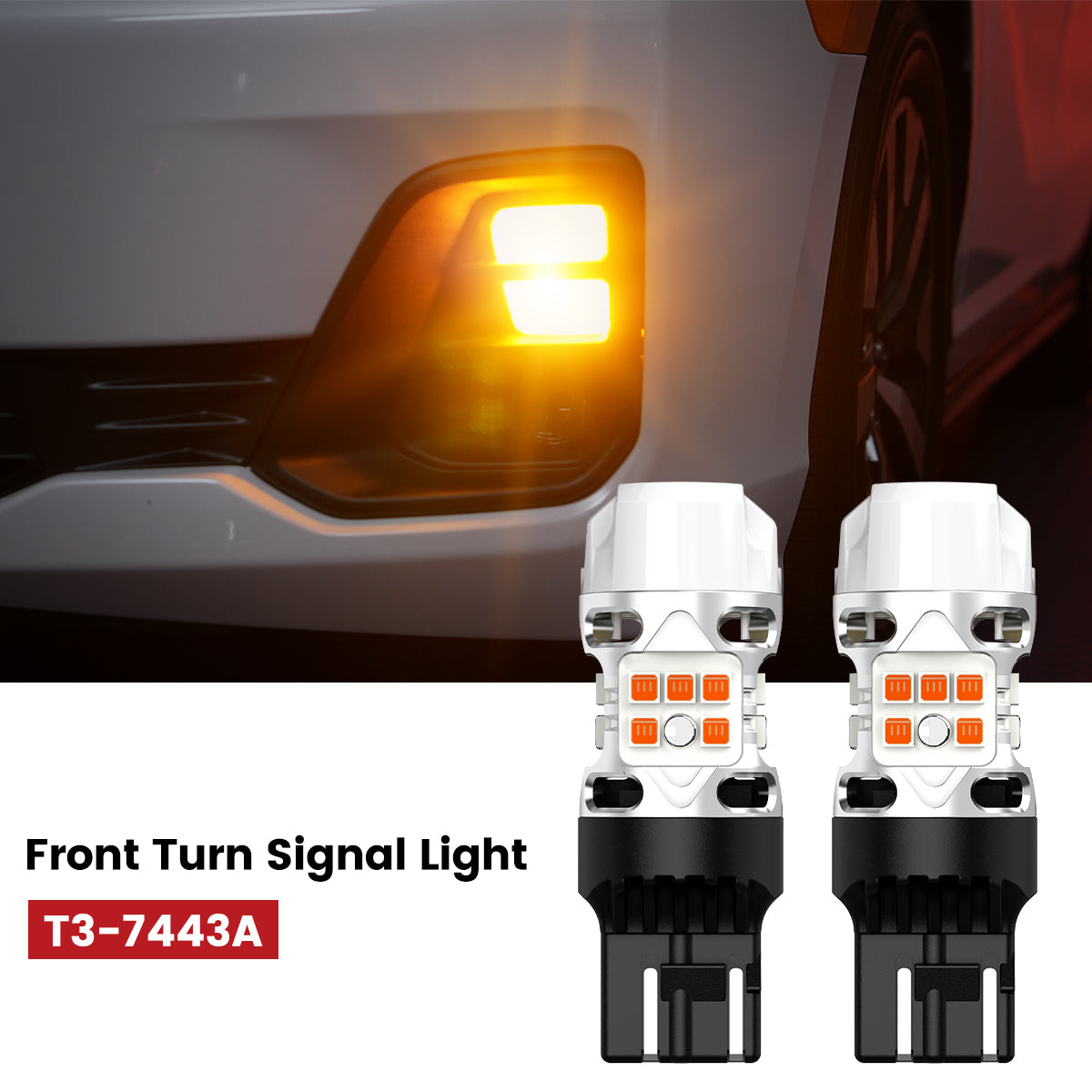 Lasfit 7443 led front turn signal lights fit for 2021-2025 Honda Odyssey