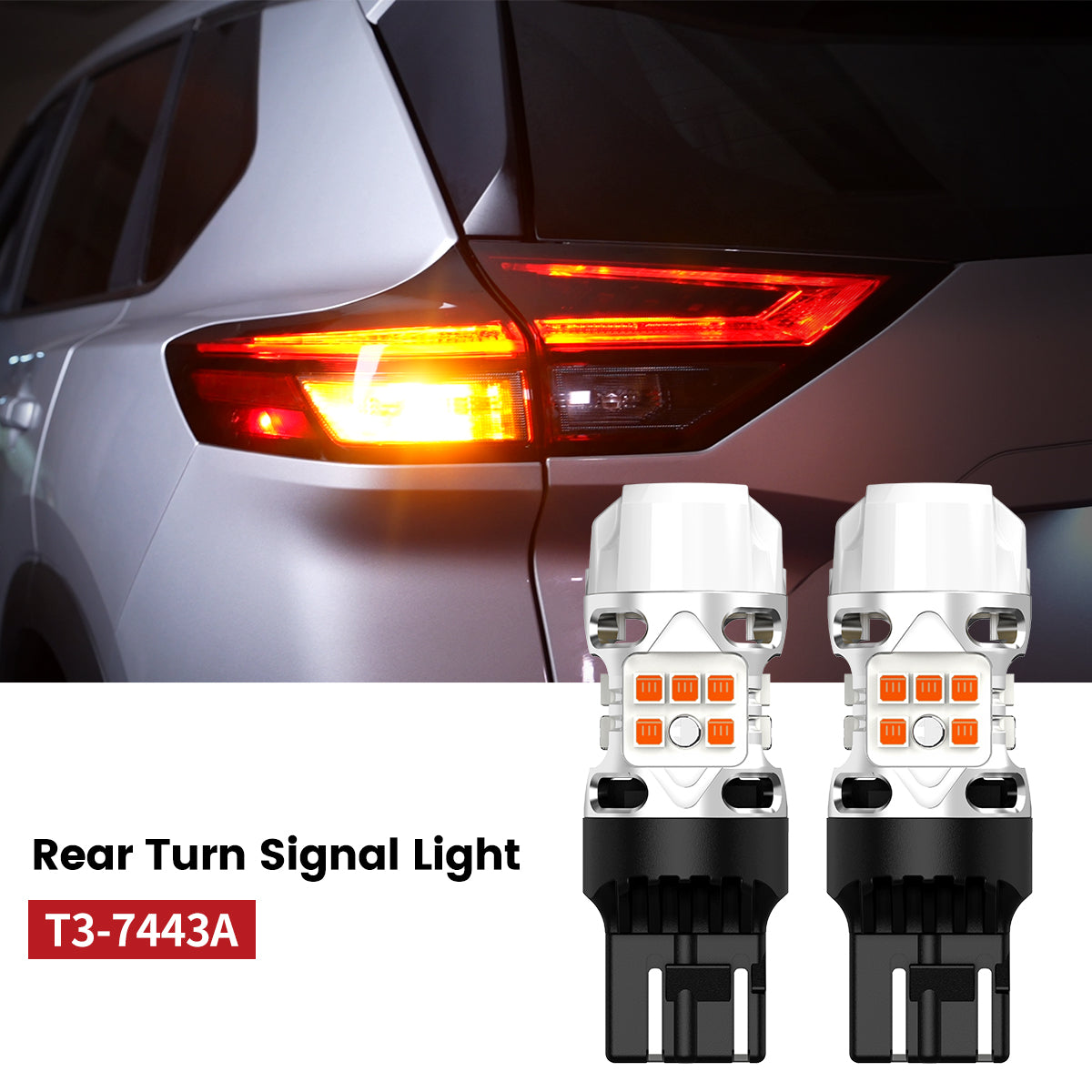 Lasfit 7443 led rear turn signal lights fit for 2021-2025 Nissan Rogue