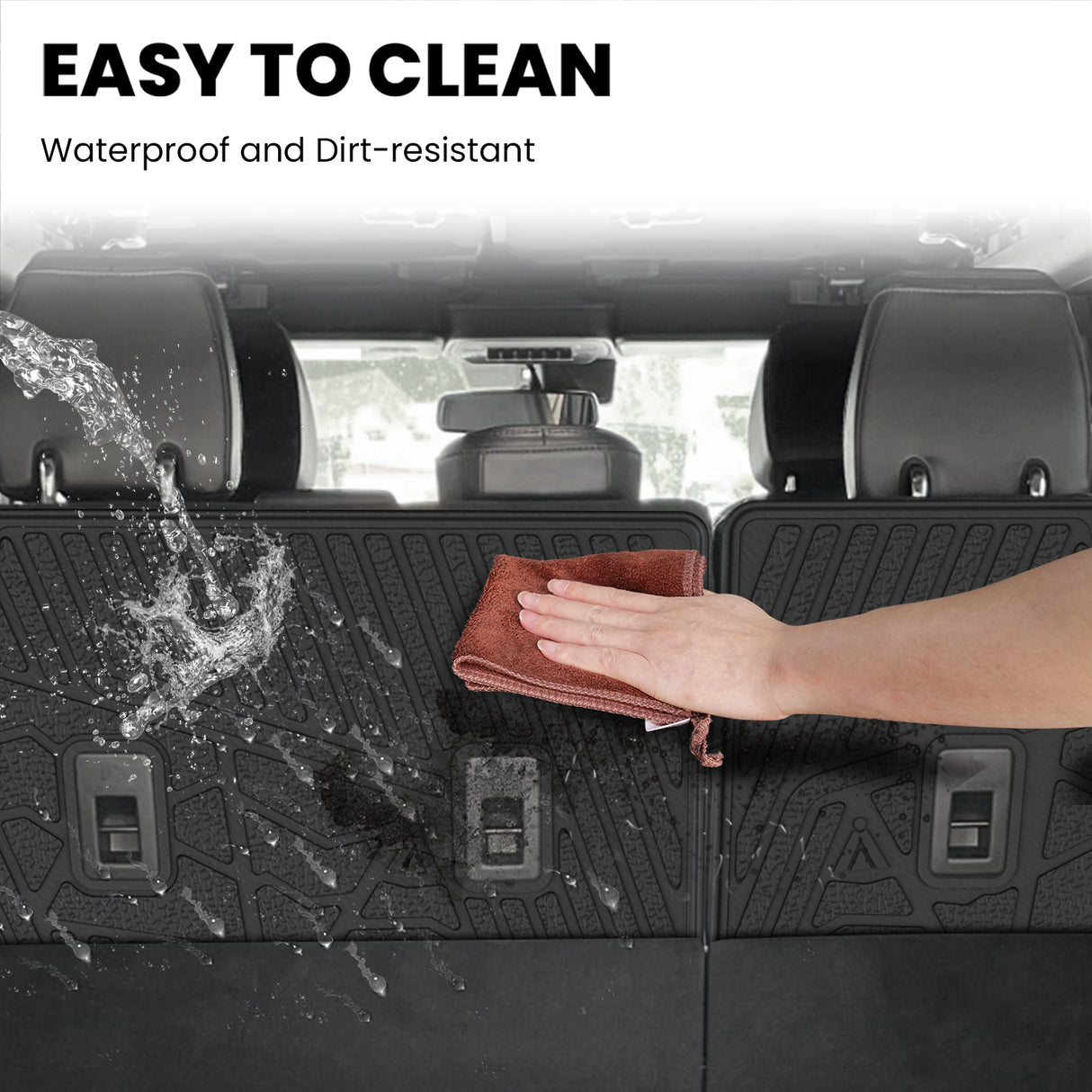 2021-2025 Ford Bronco Seatback Mat, Fit 4-Door & Carpet Floor, Easy to Clean