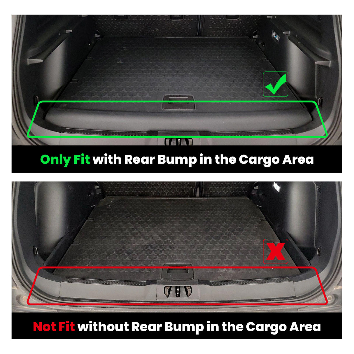 2021-2025 Ford Bronco Sport Cargo Mat Fit Rear Bump in the cargo area