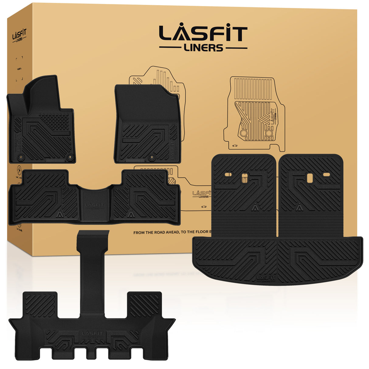 2021-2025 Kia Sorento Floor Mats & Cargo Mat & Backrest Mat Package