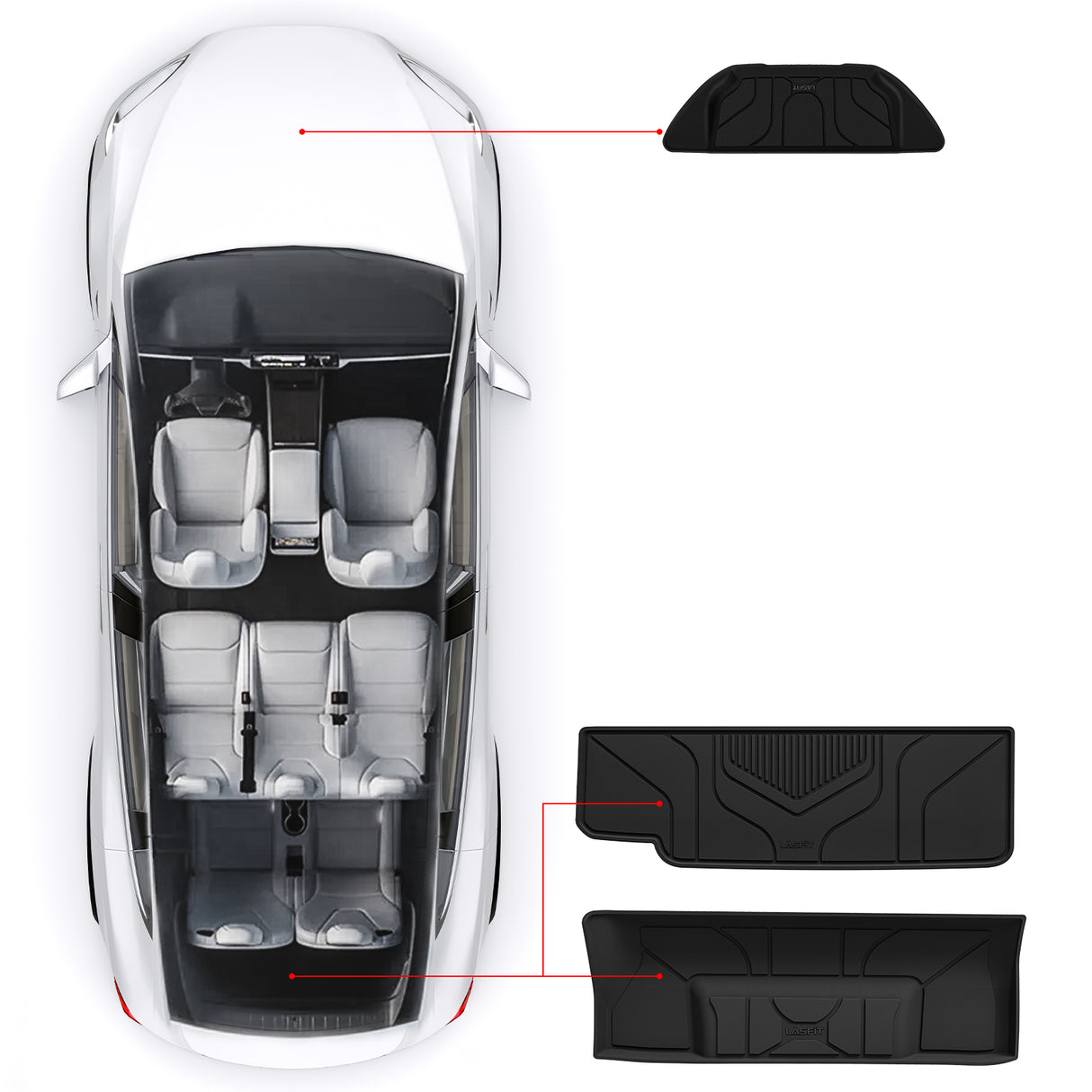 2021-2025 Tesla Model X Frunk & Trunk Well & Cargo Mats