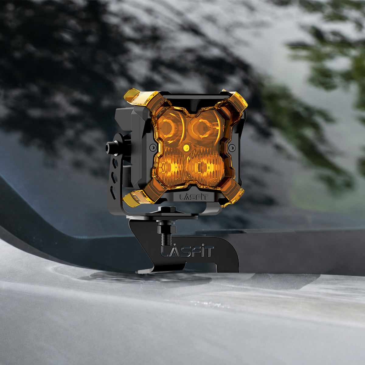 2021-2026 Ford F-150 3 inch led amber combo ditch light with bracket