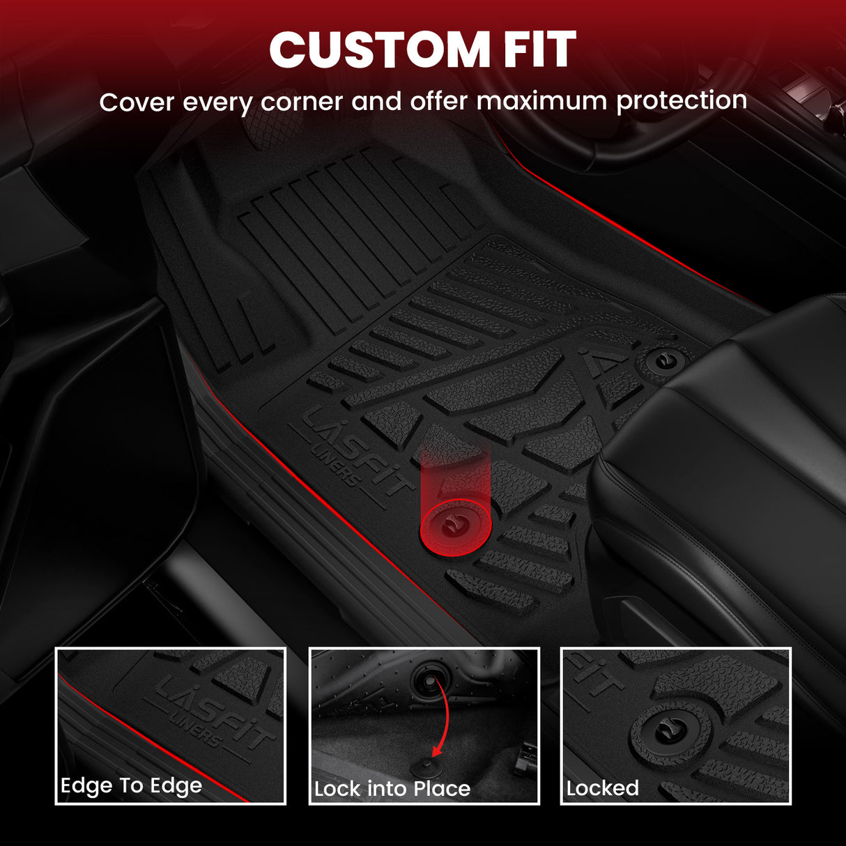 Fit for 2021-2026 Ford Bronco Floor Mats & Cargo Mat Custom Fit