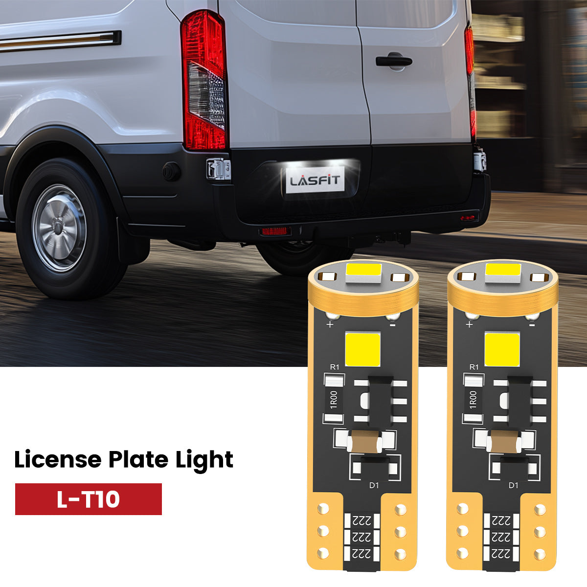 Lasfit 168 led license plate light fit for 2022-2023 Ford E-Transit