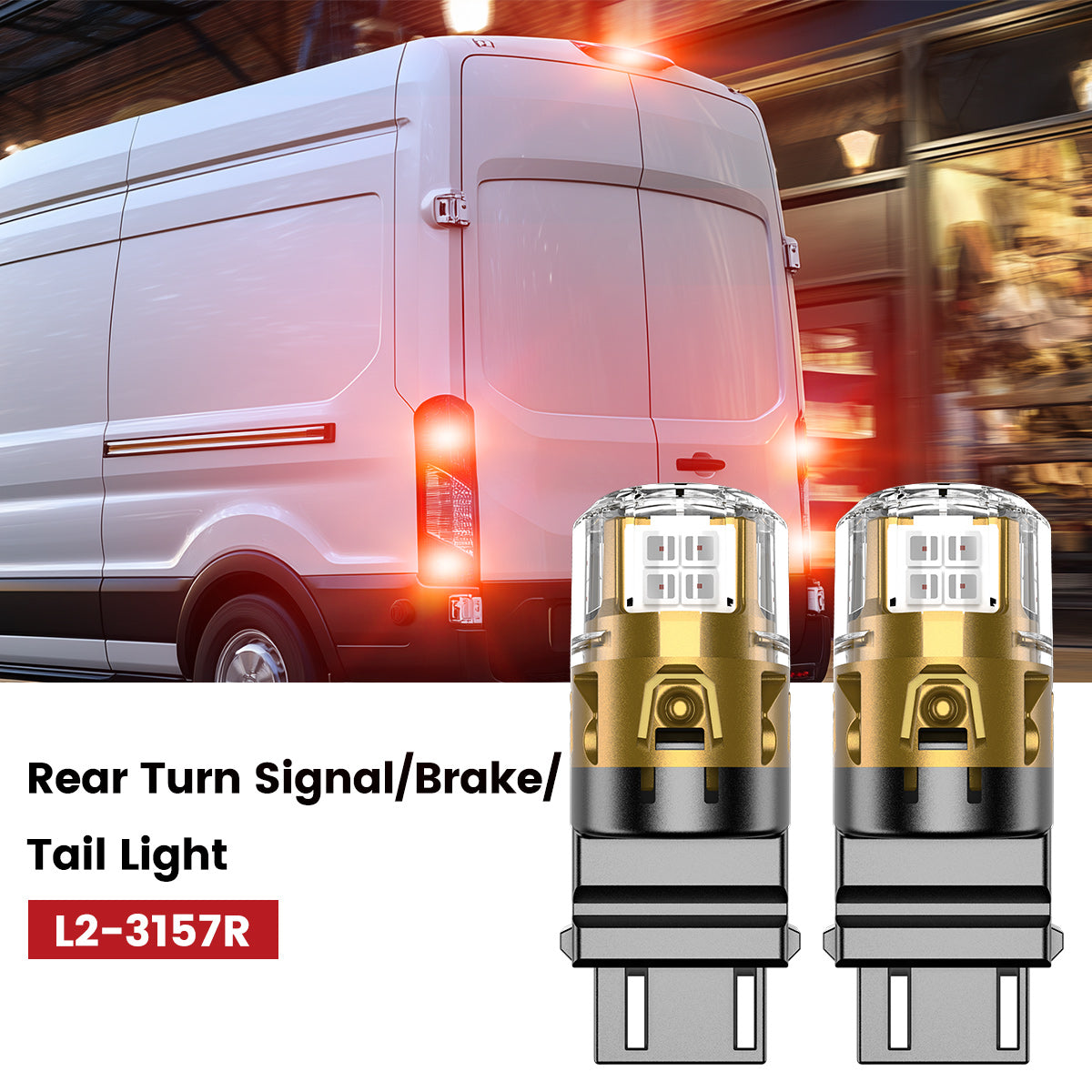 Lasfit 3157 led rear turn signal/brake/tail light fit for 2022-2023 Ford E-Transit