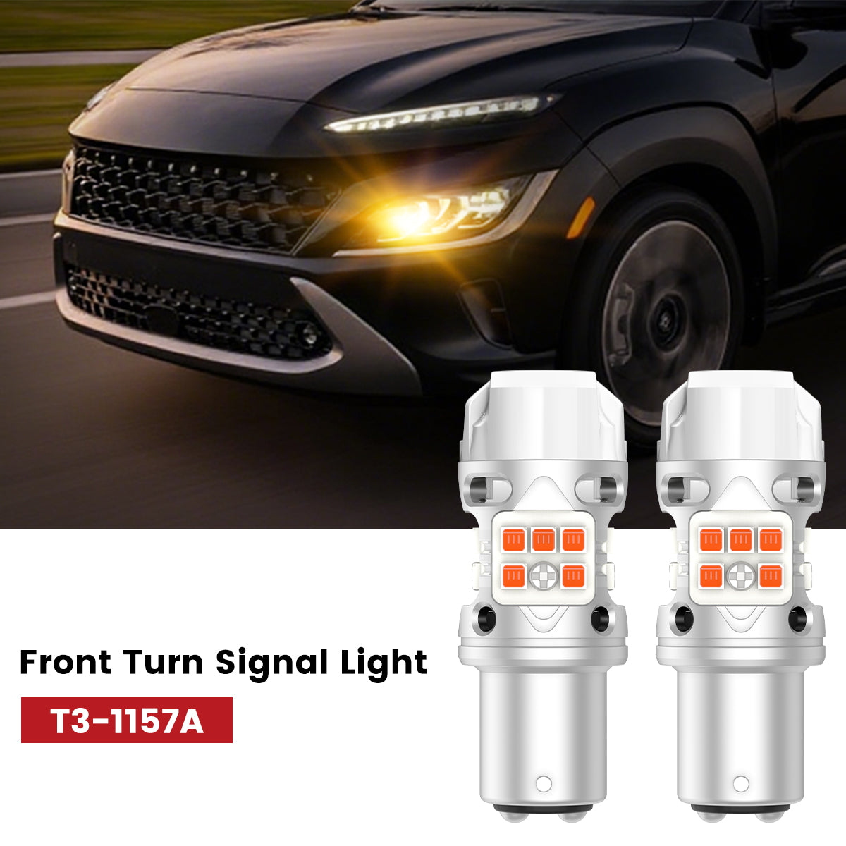 Lasfit 1157 led front turn signal lights fit for 2022-2023 Hyundai Kona