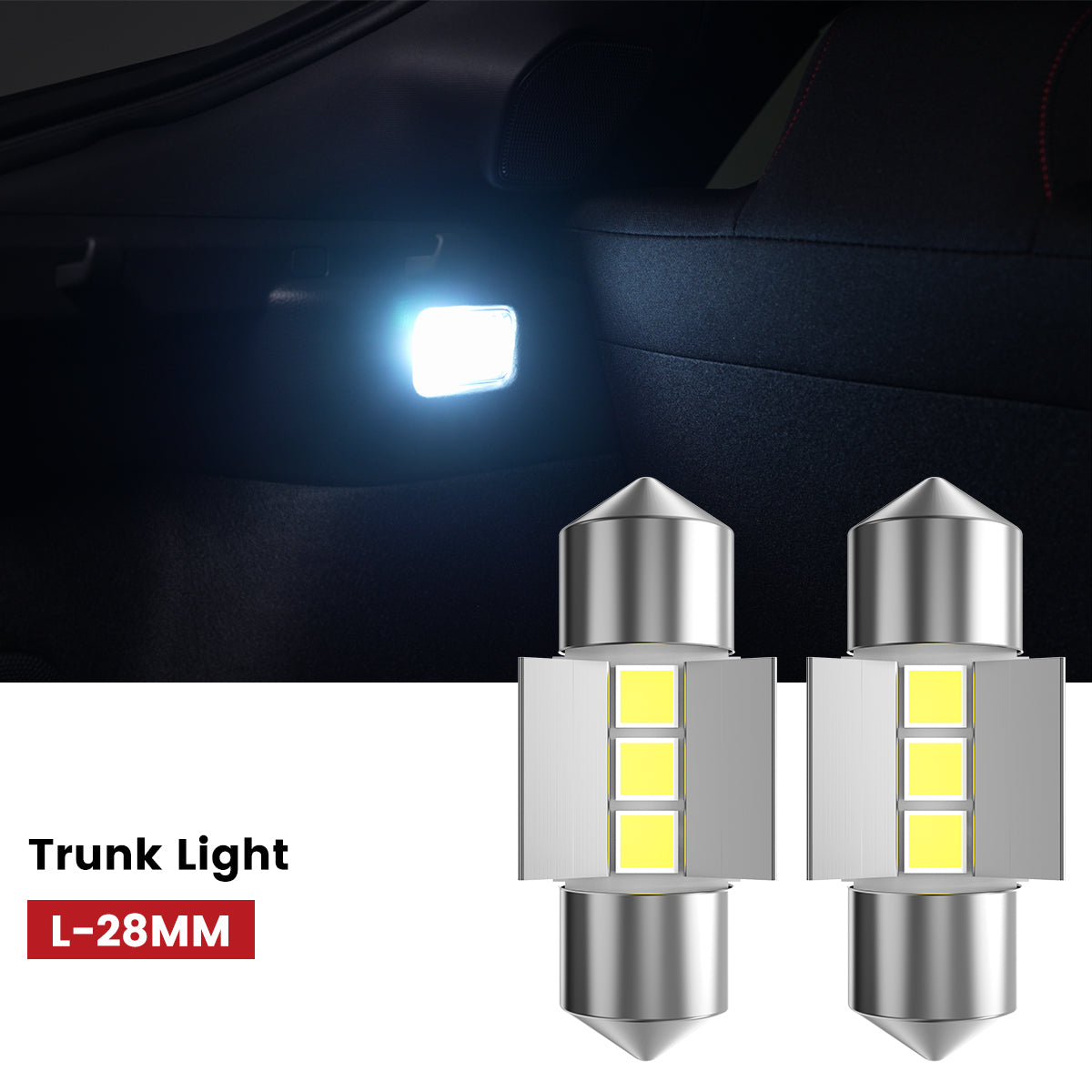 Lasfit 28MM led trunk lights fit for 2022-2023 Hyundai Kona