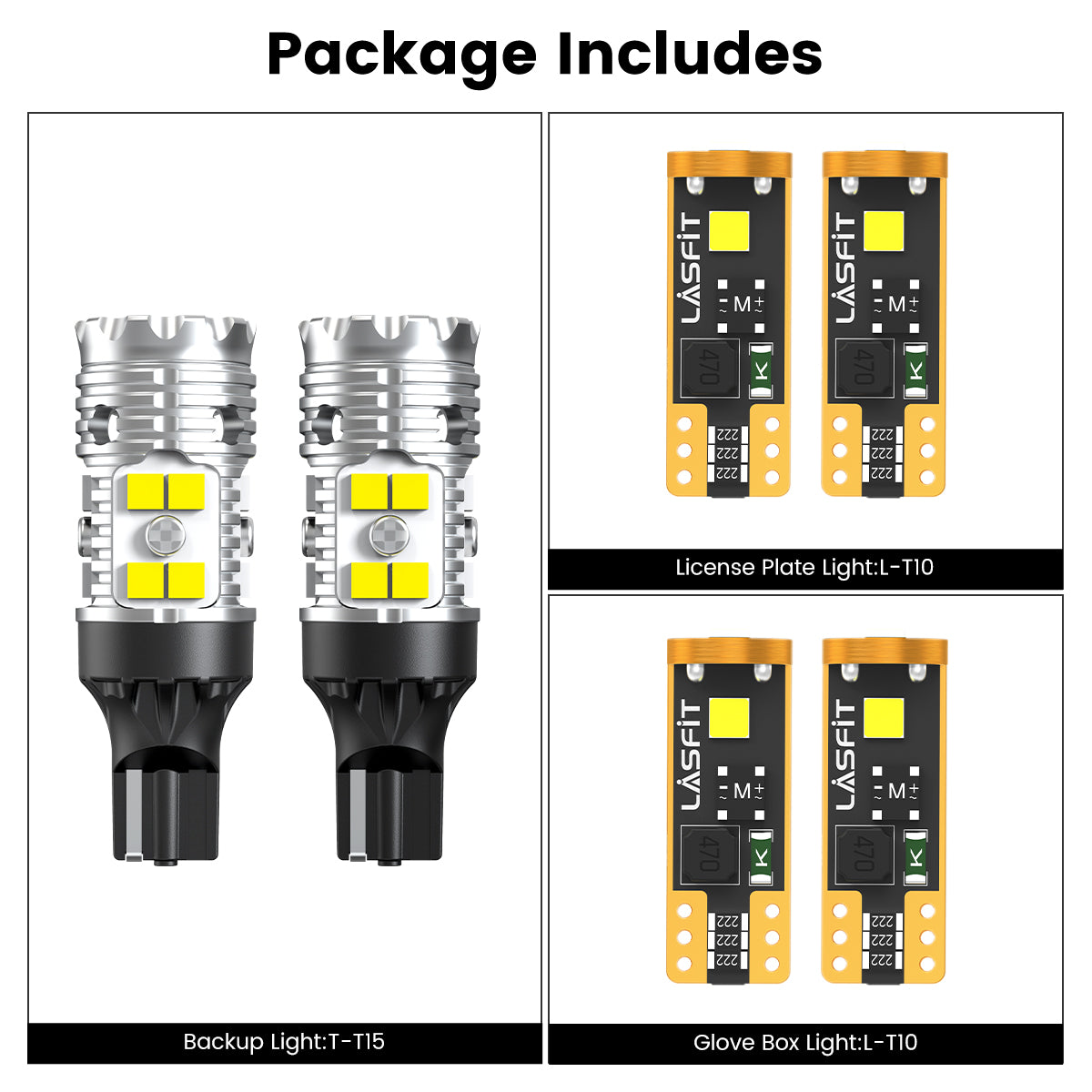 Lasfit combo package led bulbs for 2022-2023 Hyundai Santa Cruz SEL Premium/Limited