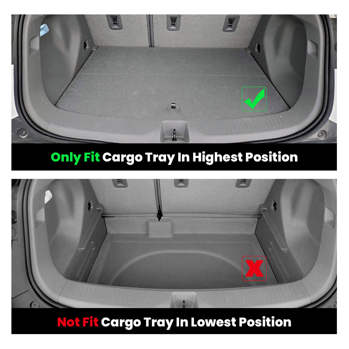 2022-2023 Chevrolet Bolt EUV Cargo Mats Fit Highest Position Only