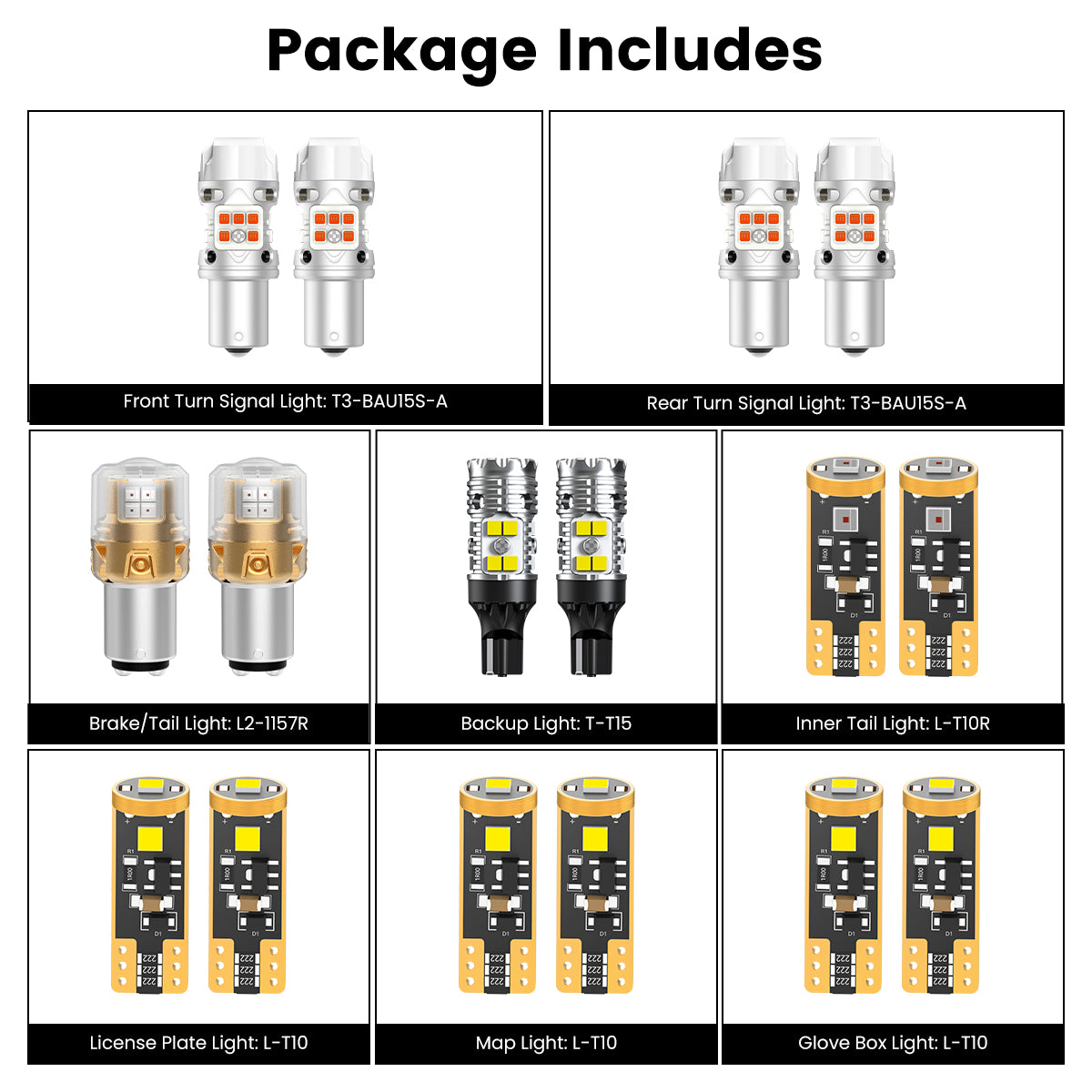 Lasfit combo package led bulbs for 2022-2024 Kia Carnival LX/EX/SX/LXS