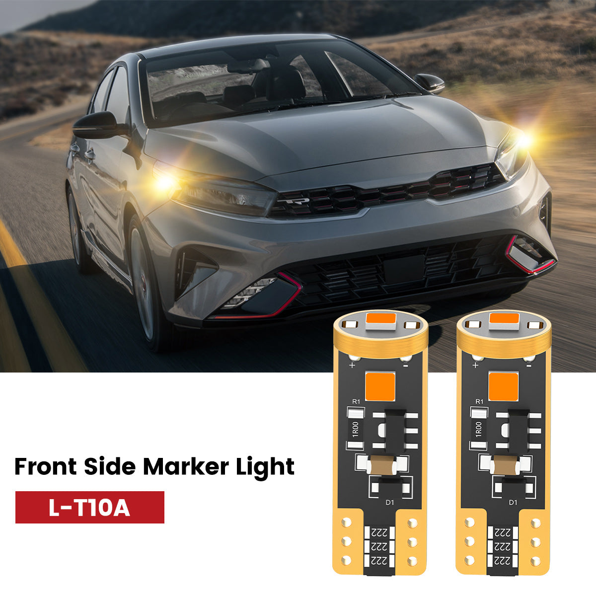 Lasfit 168 led front side marker lights fit for 2022-2024 Kia Forte