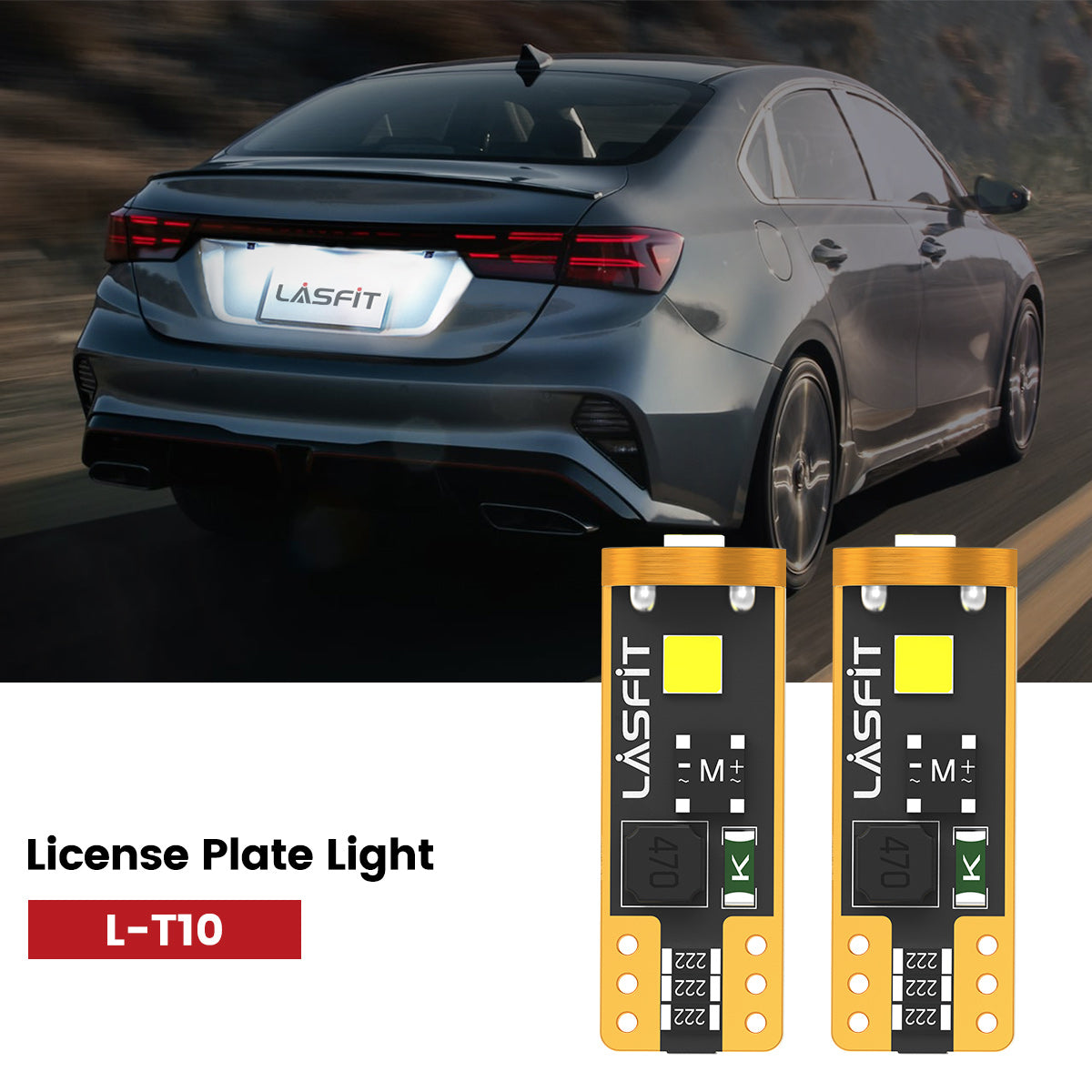 Lasfit 168 led license plate lights fit for 2022-2024 Kia Forte