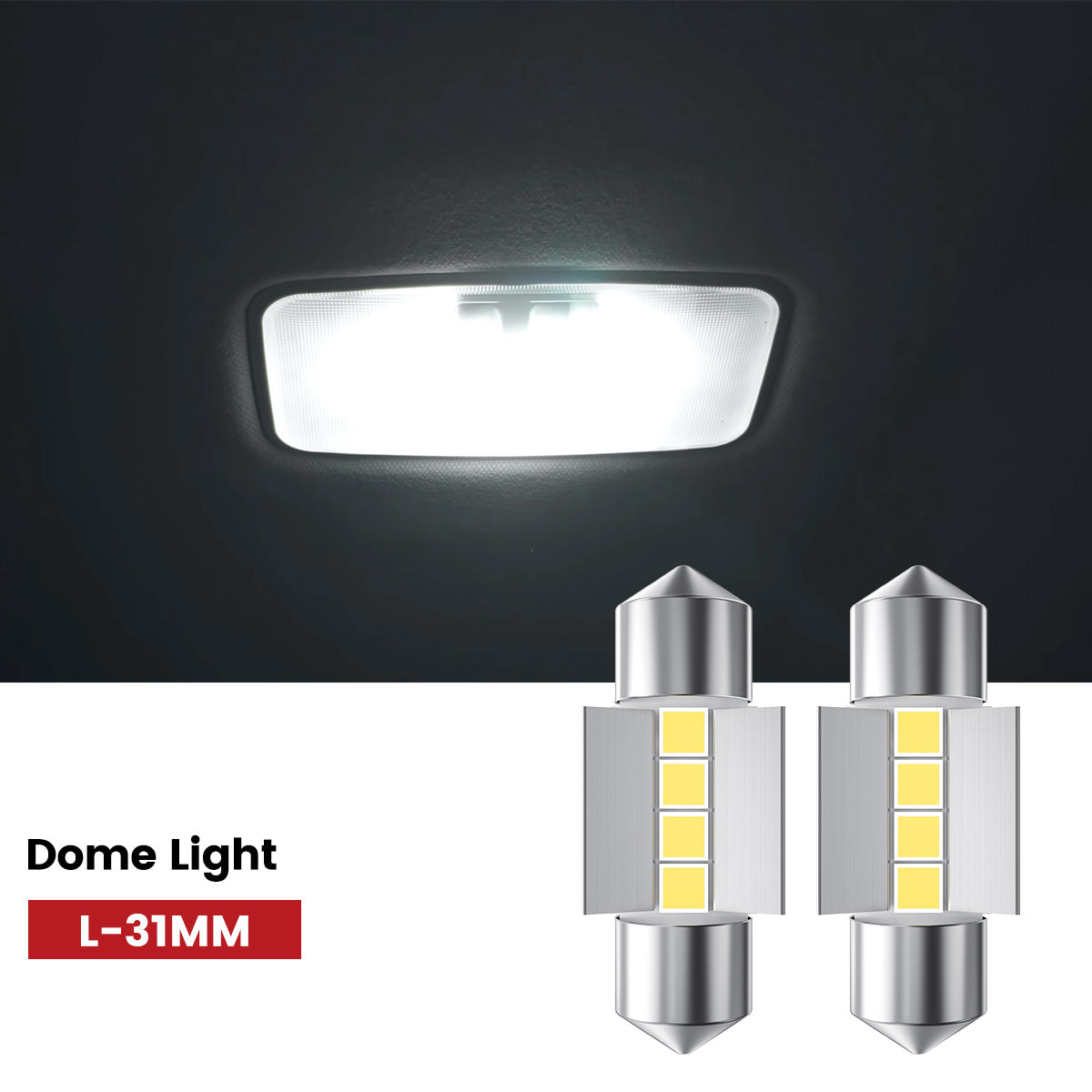 Lasfit 31MM led dome lights fit for 2022-2024 Kia Forte