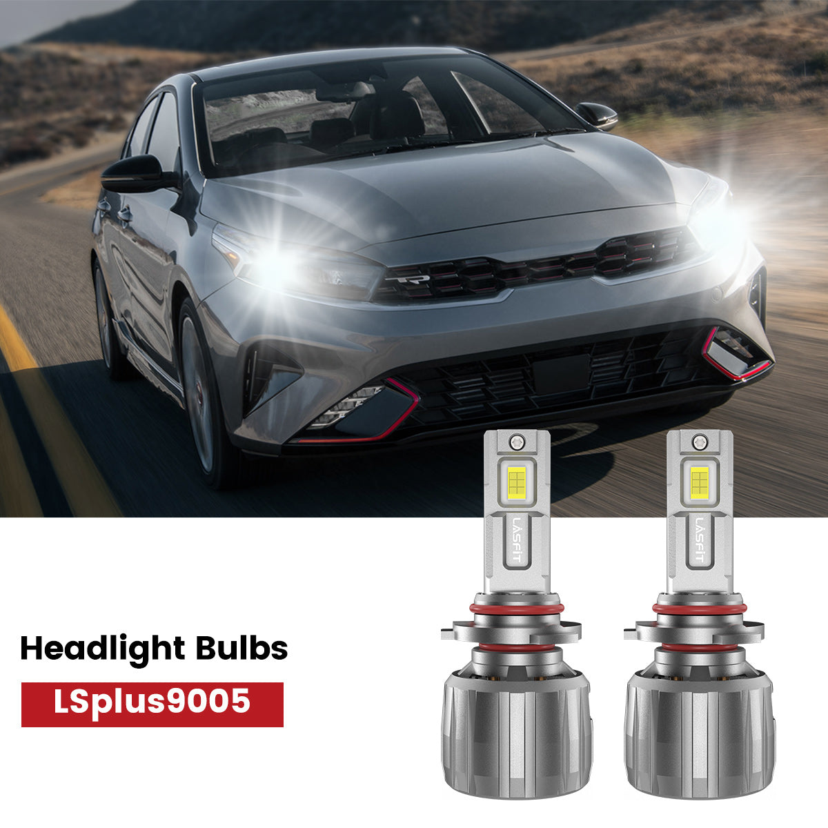Lasfit 9005 led headlight bulbs fit for 2022-2024 Kia Forte