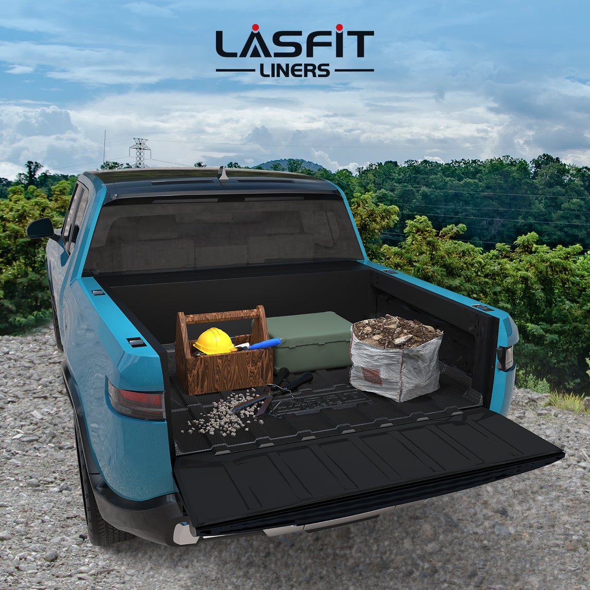 Rivian R1T 2022-2024 4'6" Truck Bed Mat Application