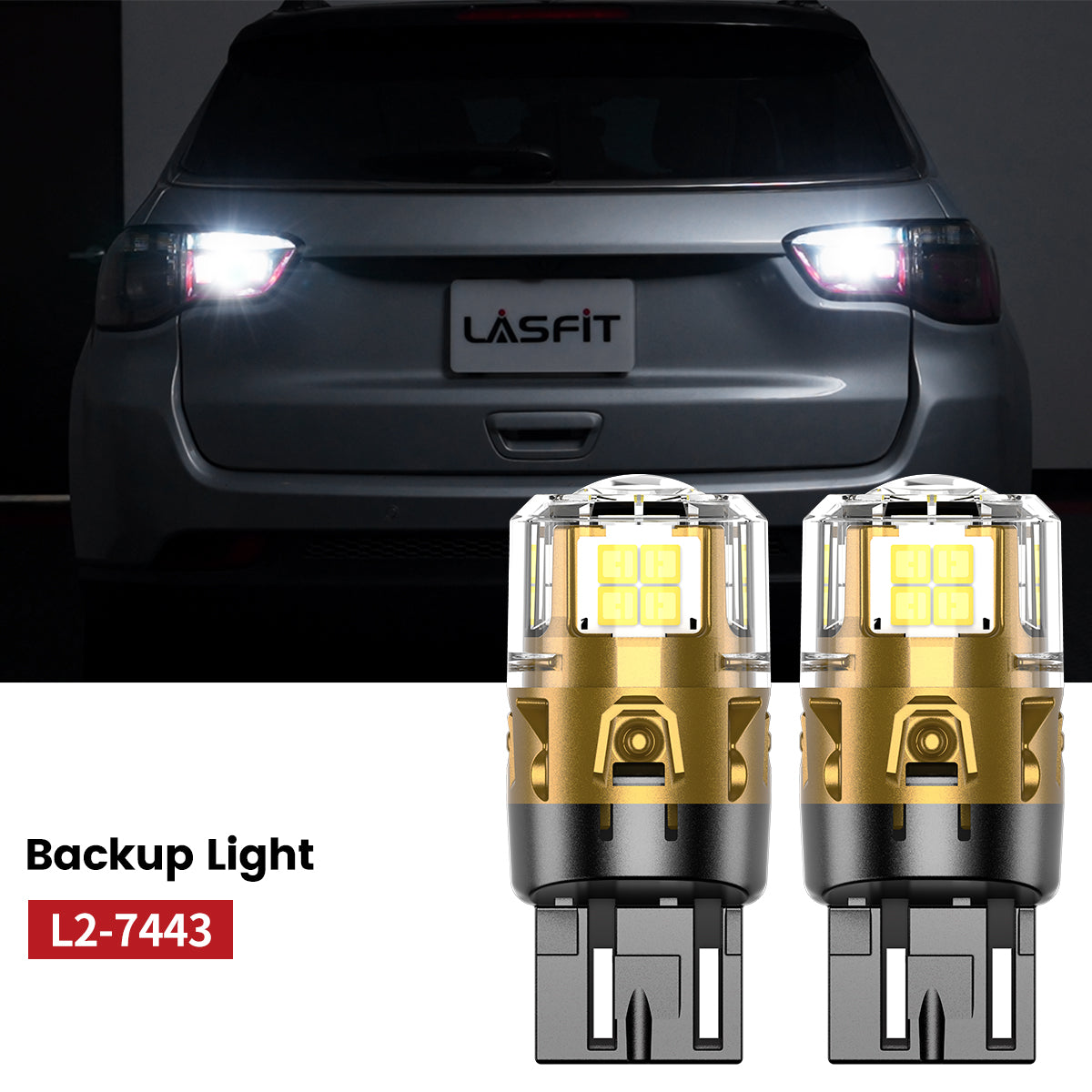 Lasfit 7443 led backup lights fit for 2022-2025 Jeep Compass
