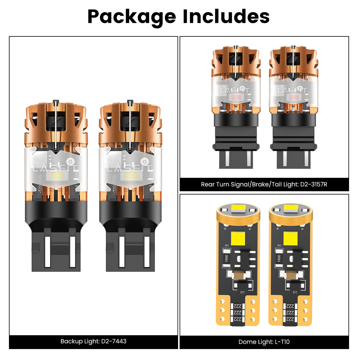 Lasfit combo package led bulbs for Willys