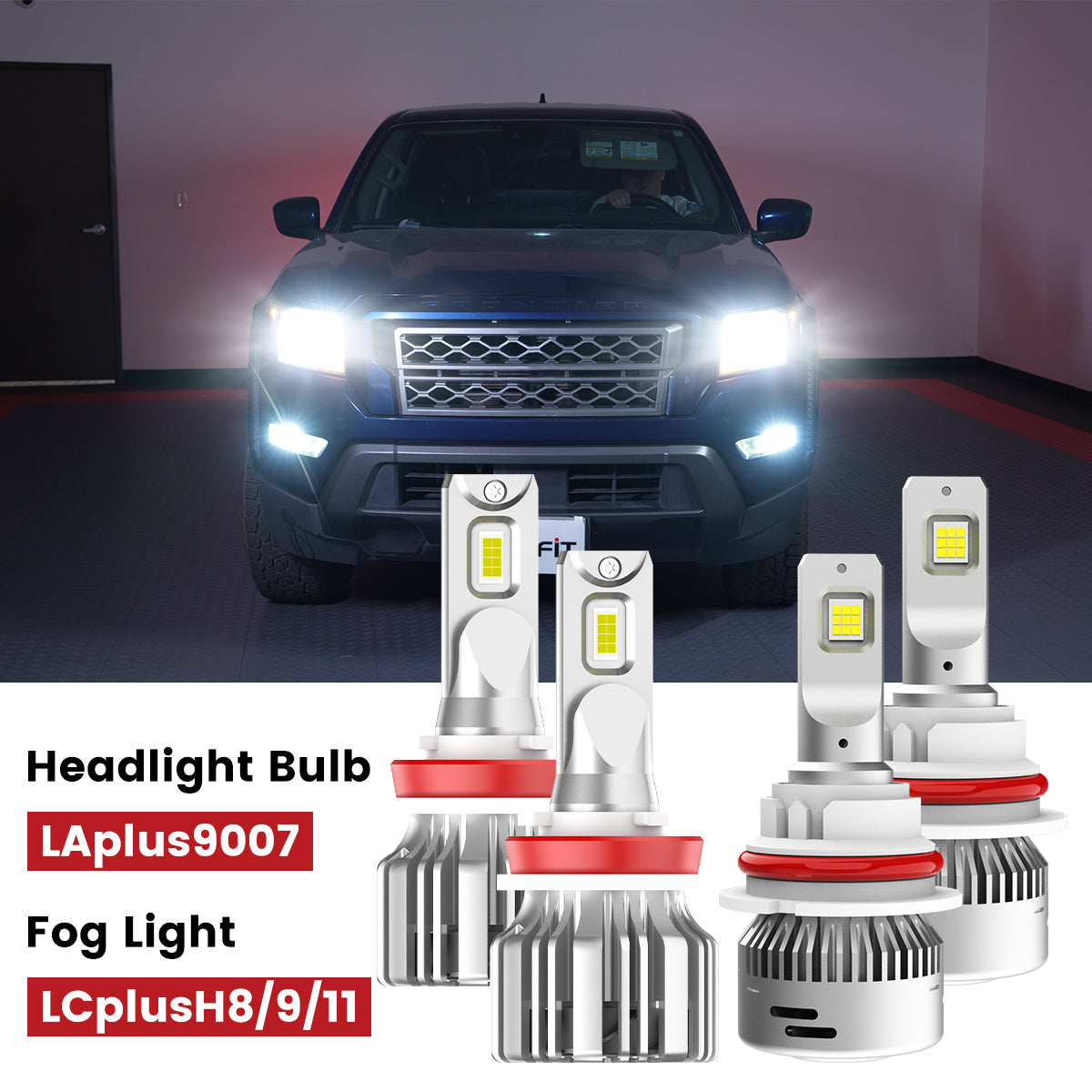 Lasfit 9007 led headlight bulbs H11/H16 led fog lights fit for 2022-2025 Nissan Frontier