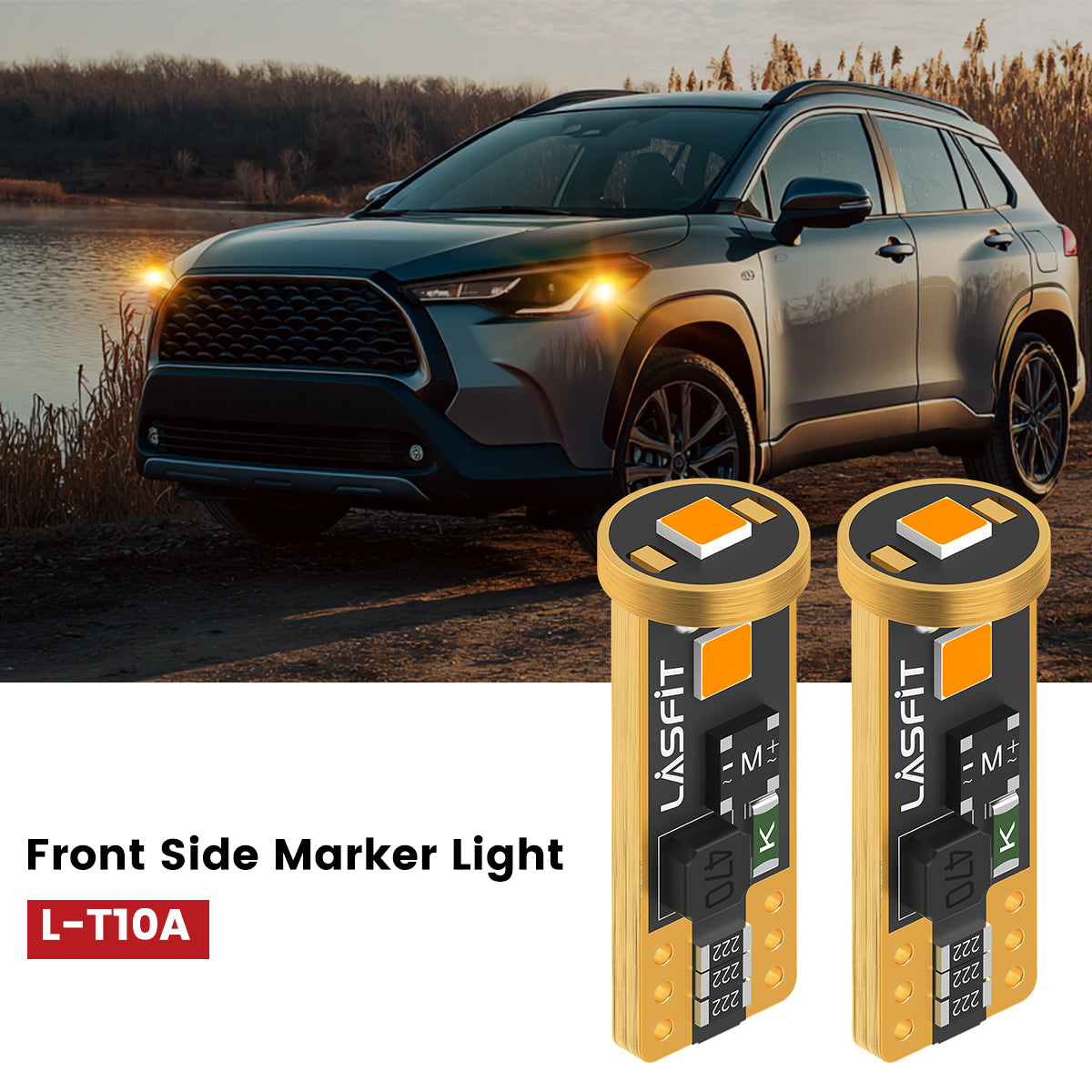 Lasfit 168 led front side marker lights fit for 2022-2025 Toyota Corolla Cross