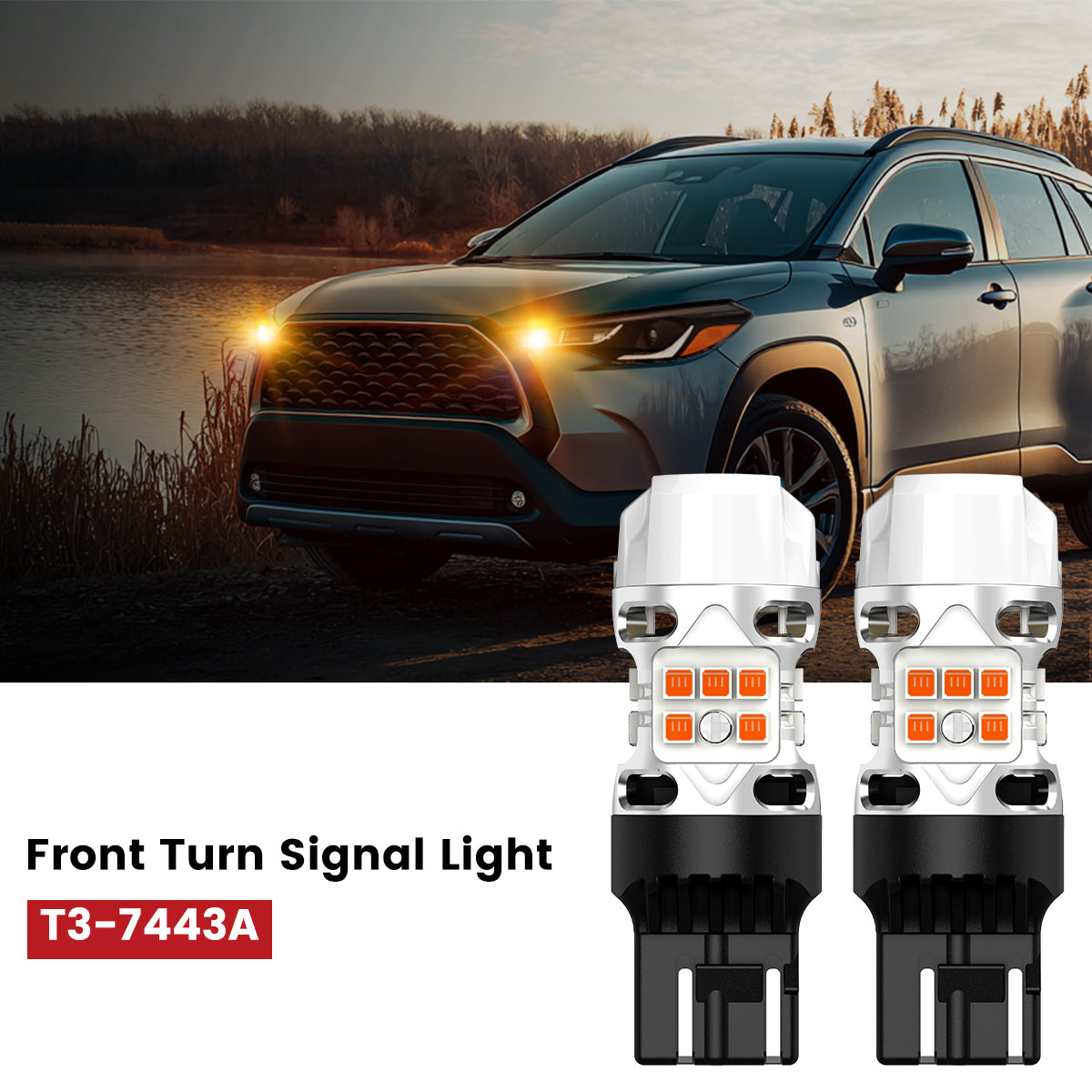 Lasfit 168 led front turn signal lights fit for 2022-2025 Toyota Corolla Cross