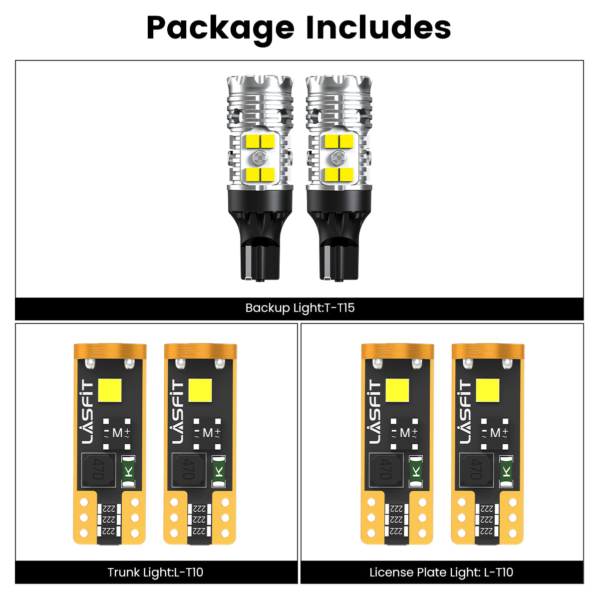 Lasfit combo package led bulbs for 2022-2025 Toyota Corolla Cross W/ LED Front Turn Signal