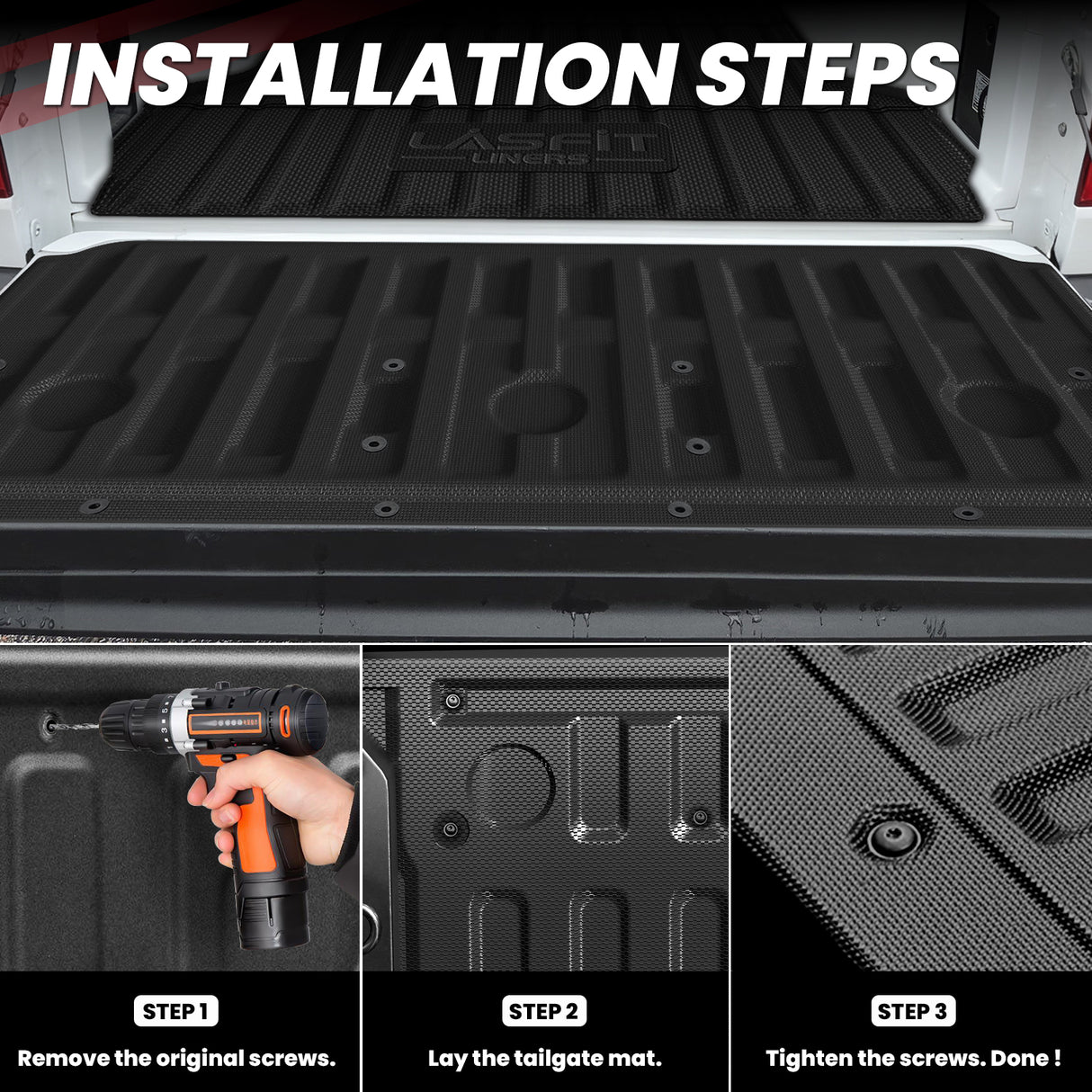 Fit for 2022-2025 Ford Maverick Custom Tailgate Mat Installations Seps