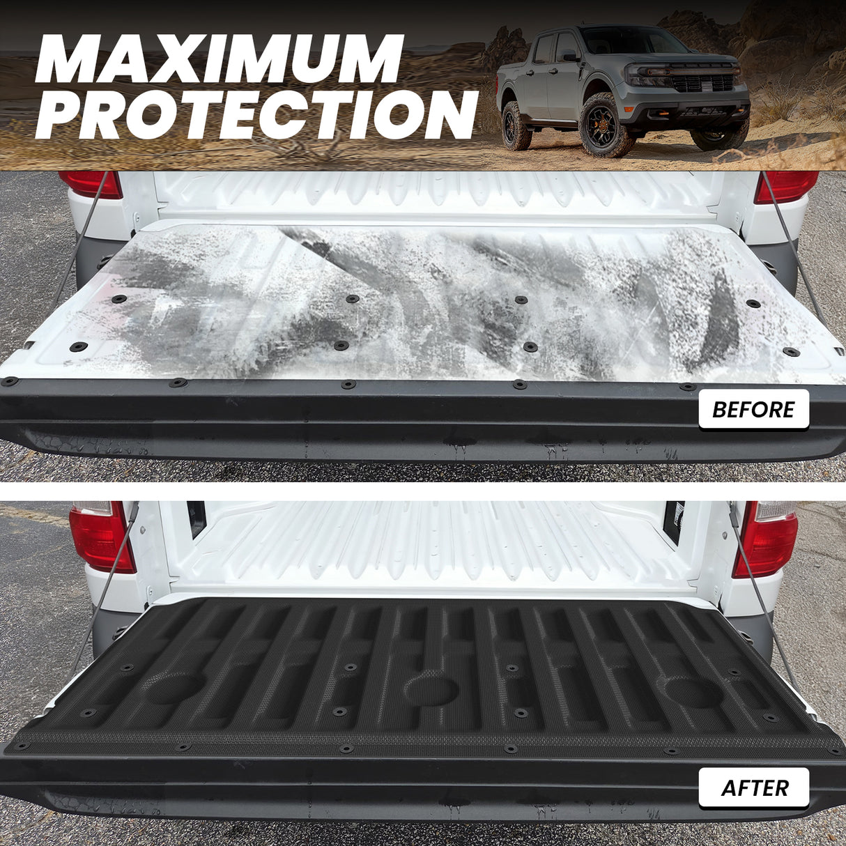Fit for 2022-2025 Ford Maverick Custom Tailgate Mat Maximum Protection