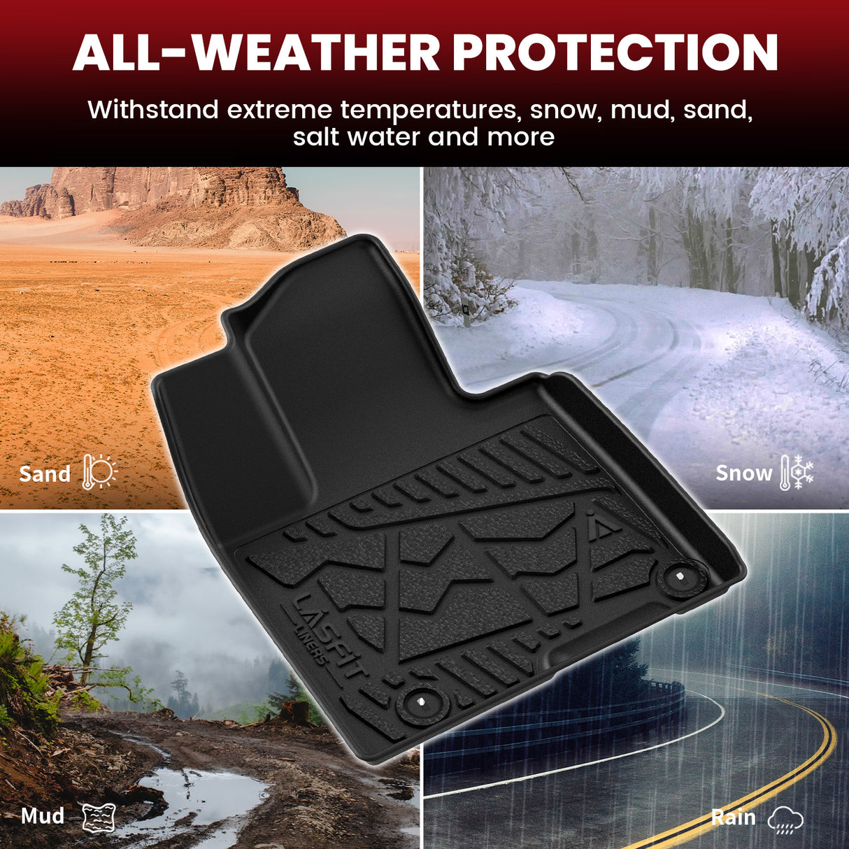 All-weather Protection for 2022-2025 Hyundai Santa Cruz Floor Mats