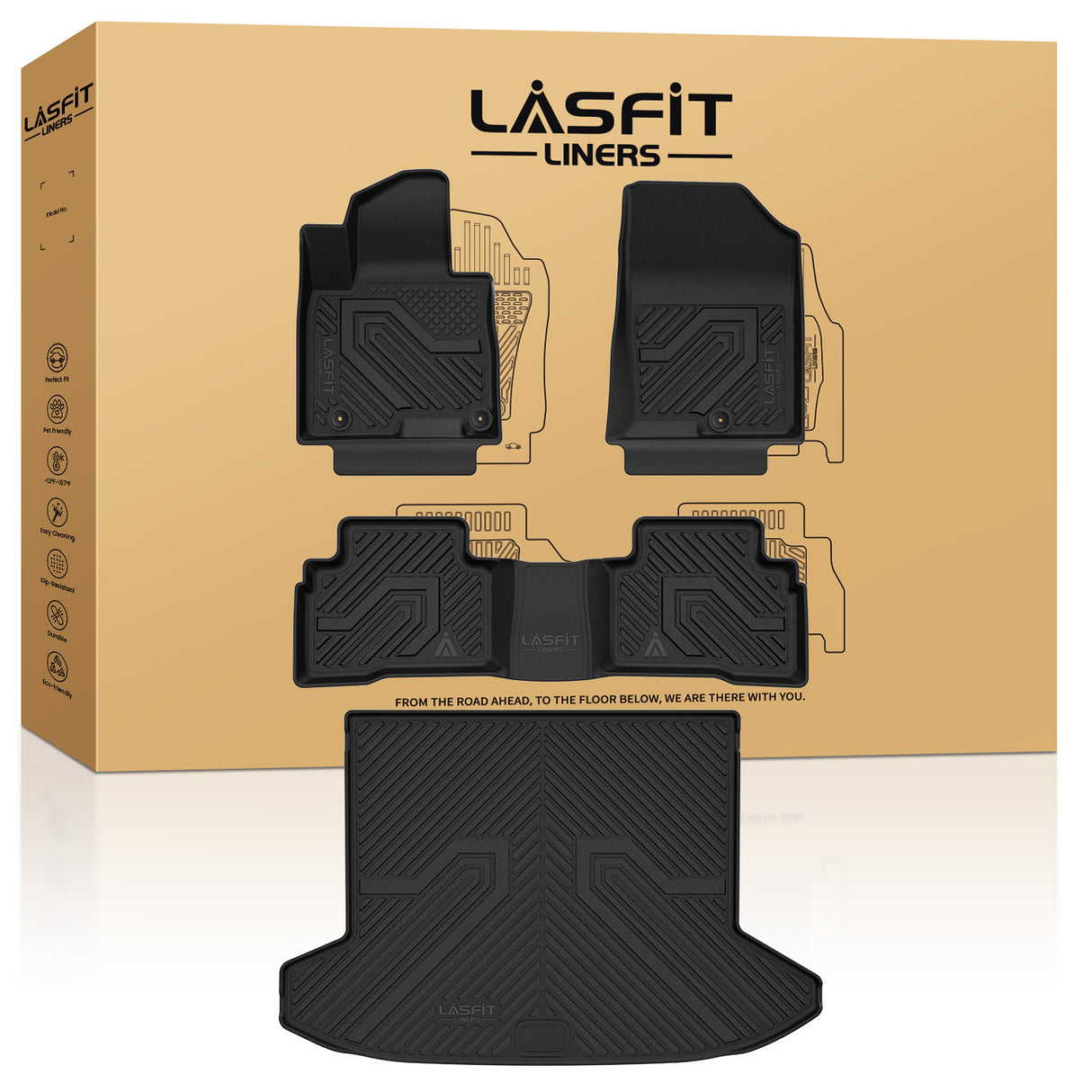 Fit for 2022-2026 Hyundai Tucson Floor Mats & Cargo Mat, For Without Subwoofer Only