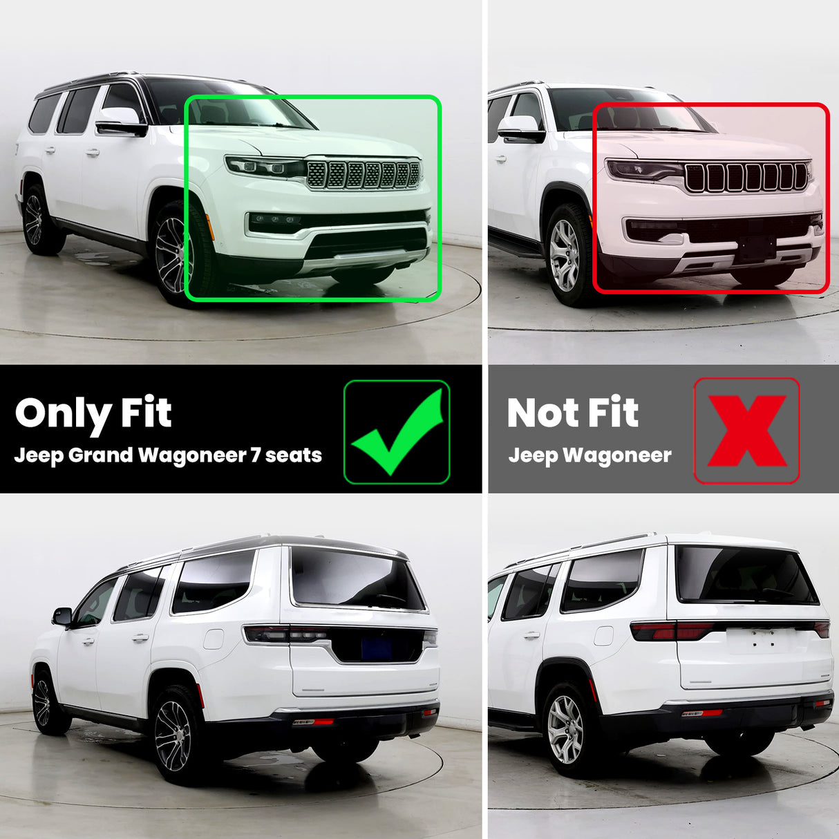 2022-2025 Jeep Grand Wagoneer Fit 7 Seats Differ