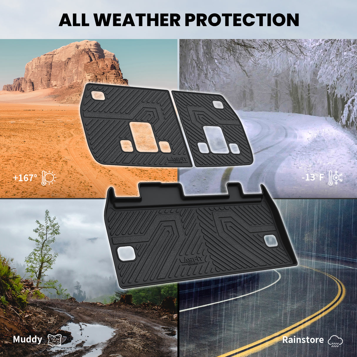 2022-2025 Kia Carnival Gas All-weather Cargo Mat & Seatback Mats