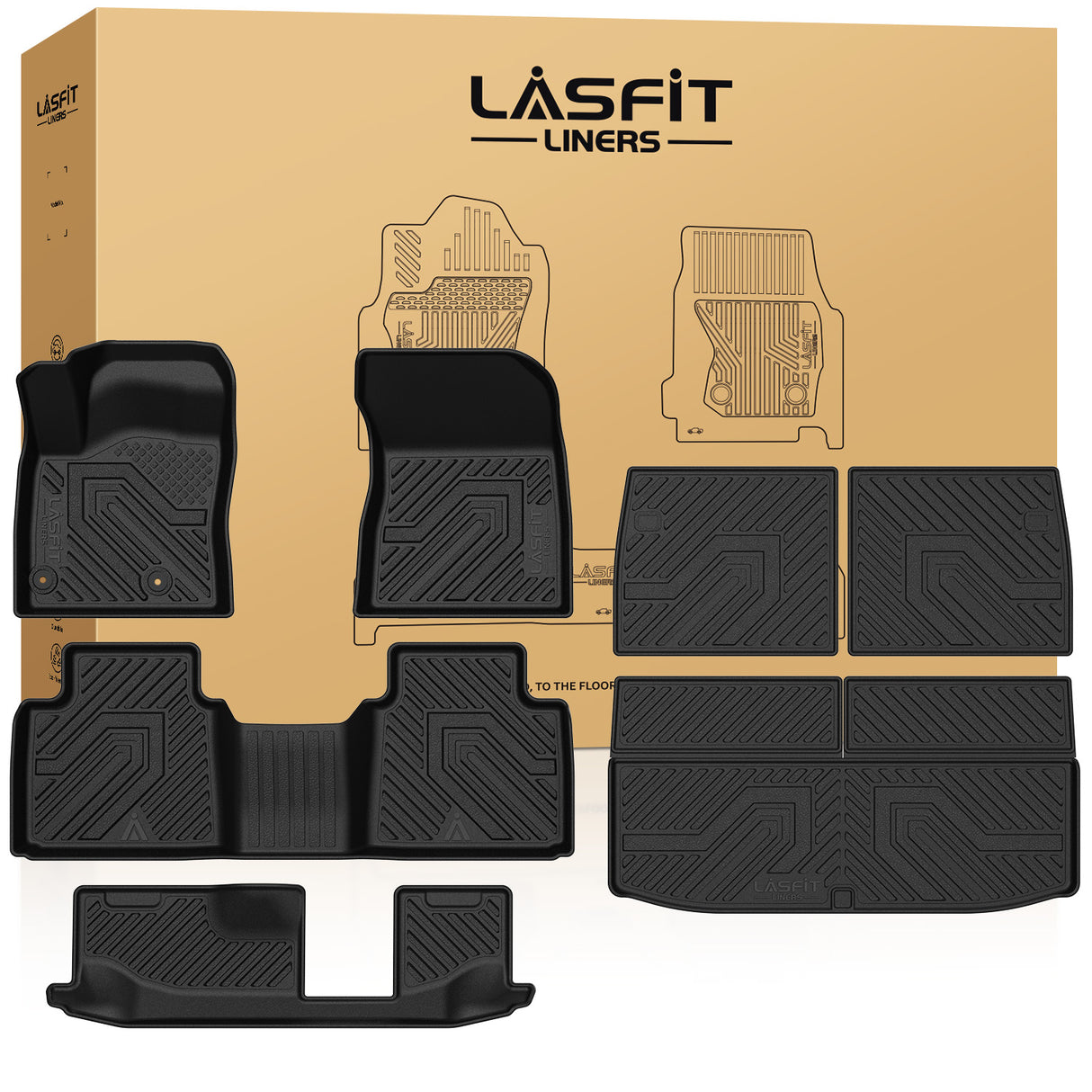 2022-2025 Mitsubishi Outlander Floor Mats & Cargo & Backrest Mats Package