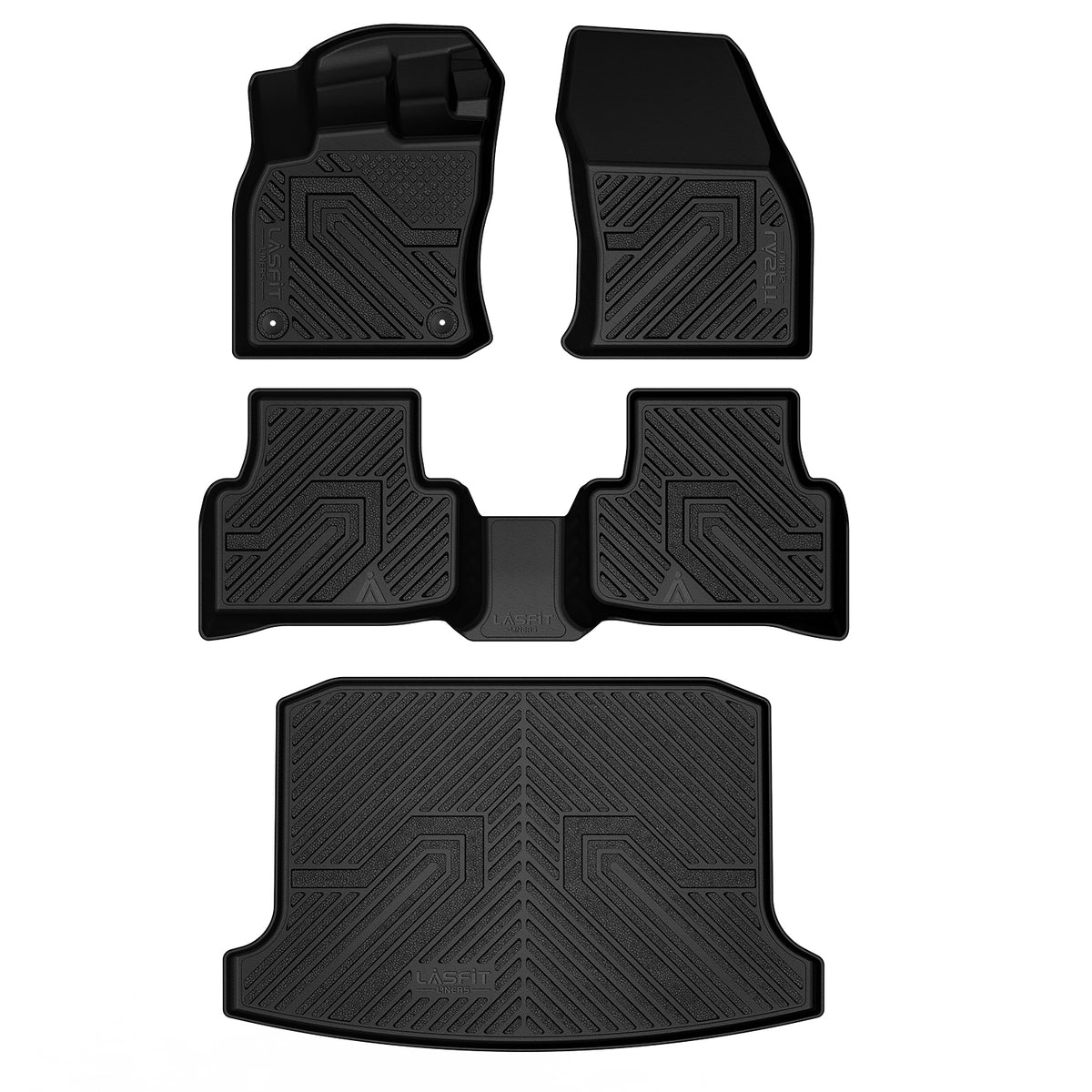Custom 3D Floor Mats For Volkswagen Taos 2021-2024 - All Weather, Heavy Duty Black Liners (FWD & AWD)
