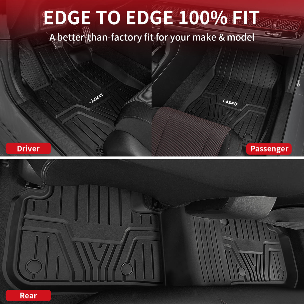 2022-2026 Honda Civic Sedan / Hatchback 1st & 2nd Floor Mats Edge to Edge Fit