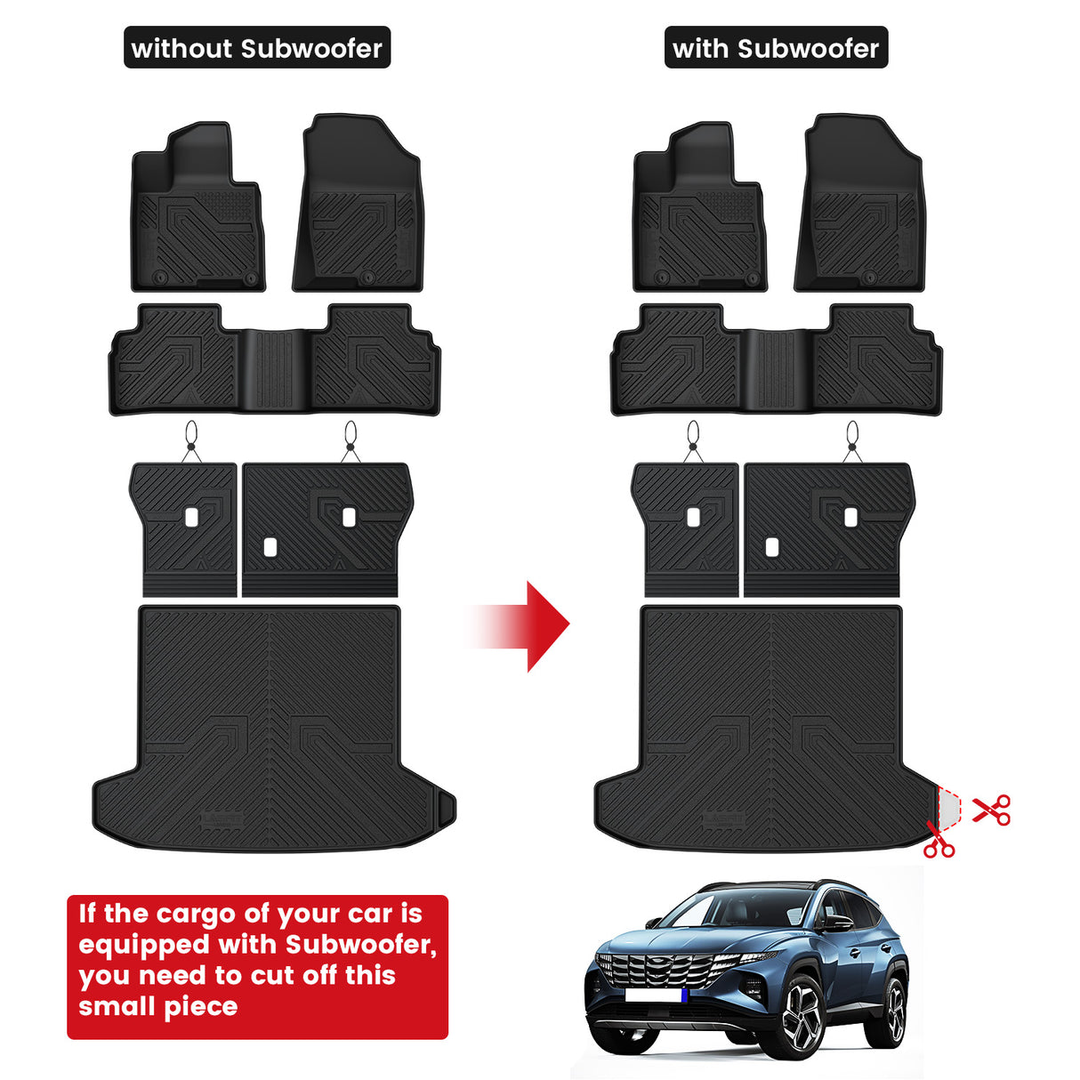 Fit for 2022-2026 Hyundai Tucson Floor Mats or Cargo Mat