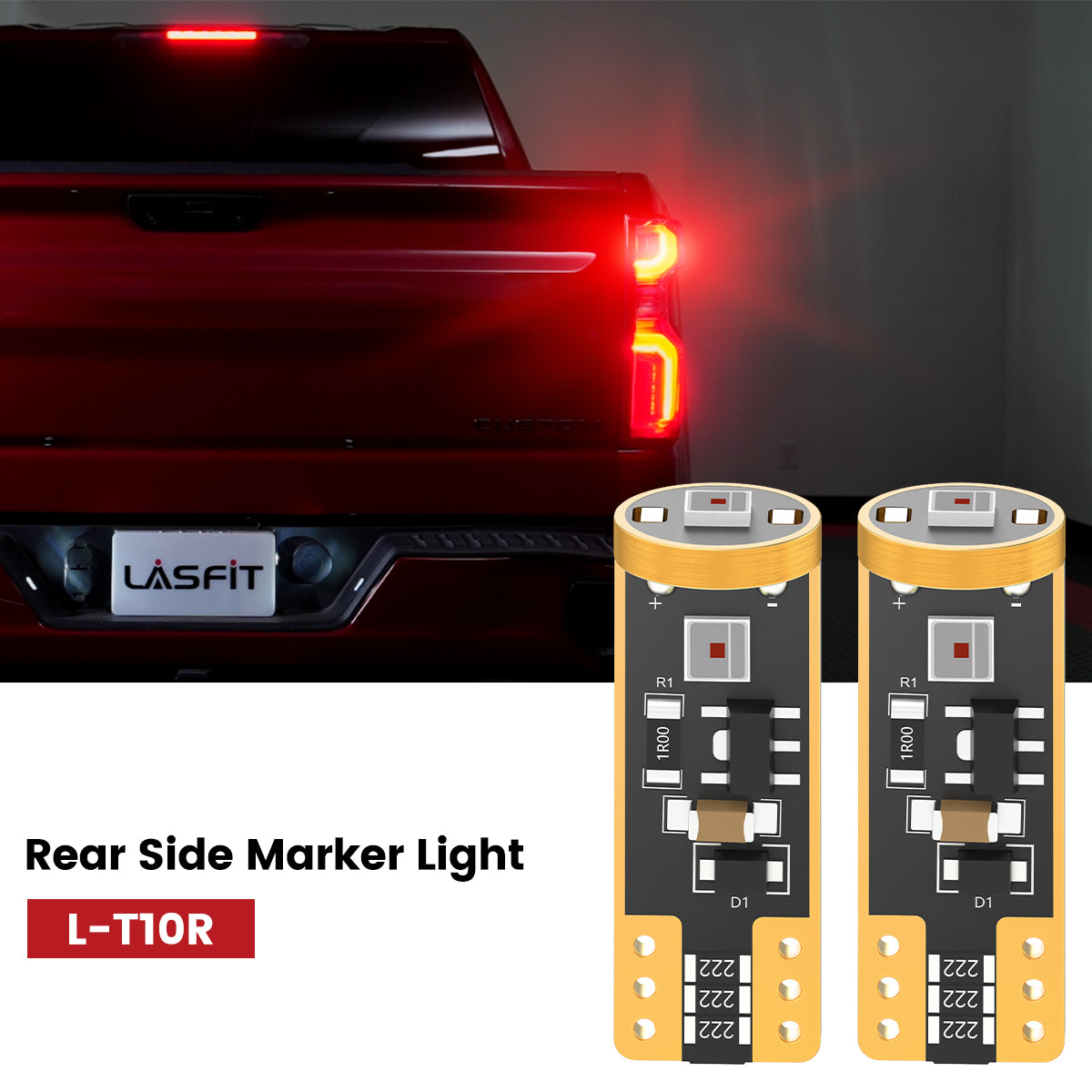 Lasfit 168 led rear side marker light fit for 2022 Chevrolet Silverado 1500 LTD