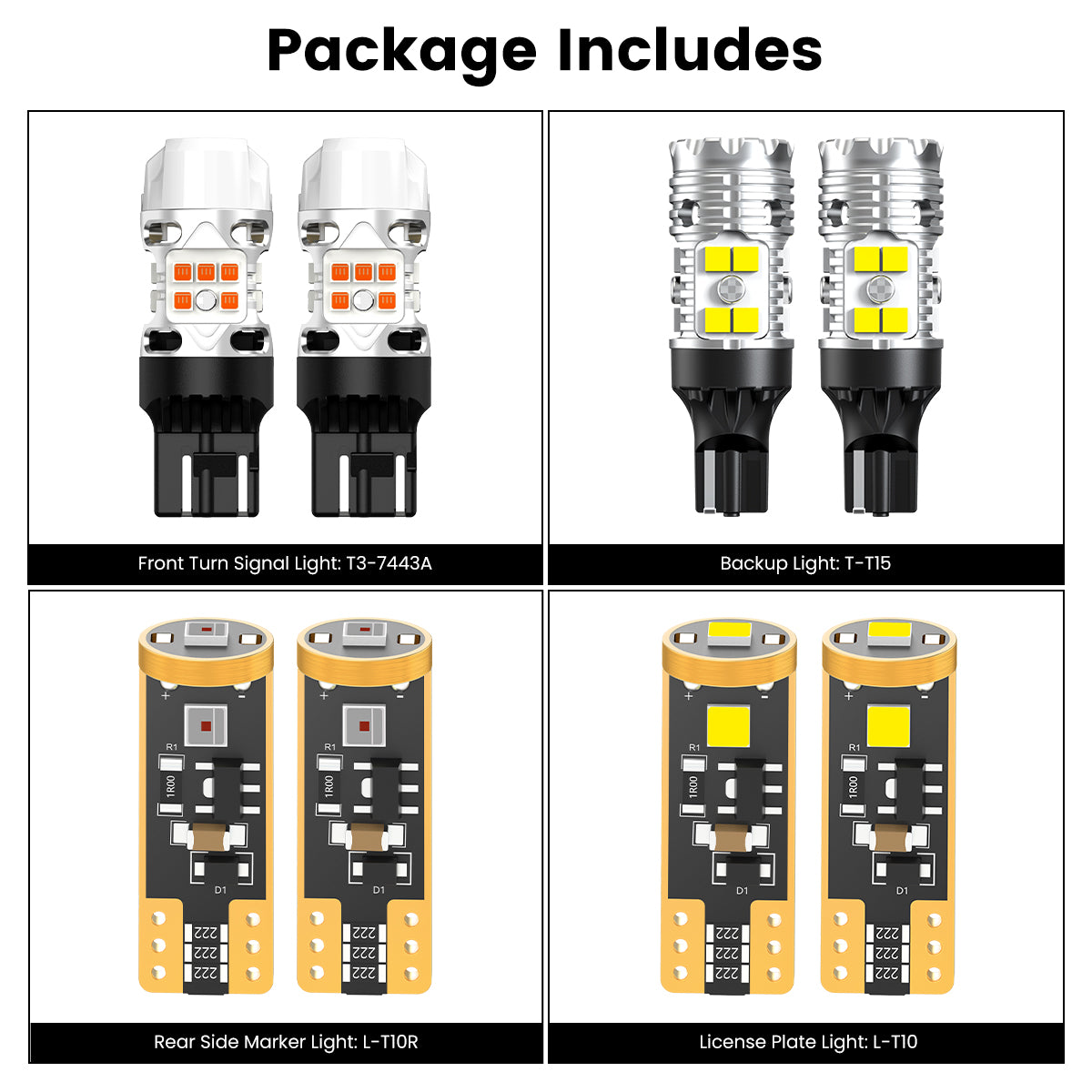 Lasfit combo package led bulbs for 2022 Chevrolet Silverado 1500 LTD LT