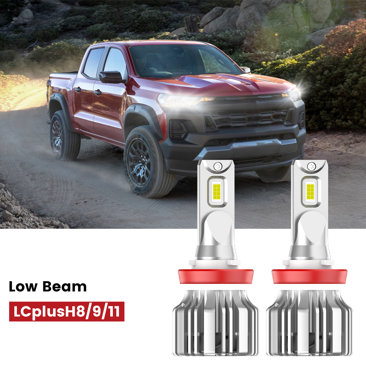 Lasfit H11 led low beam bulbs fit for 2023-2025 Chevy Colorado