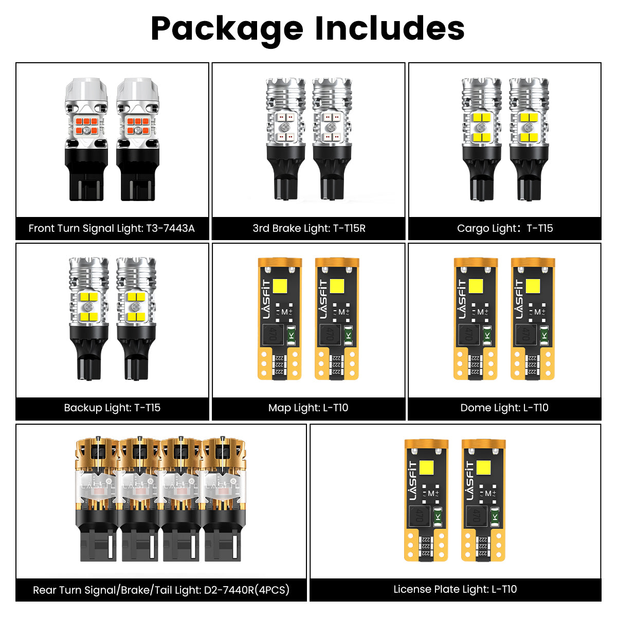 Lasfit combo package led bulbs for 2023-2025 Chevy Colorado ZR2 Z71