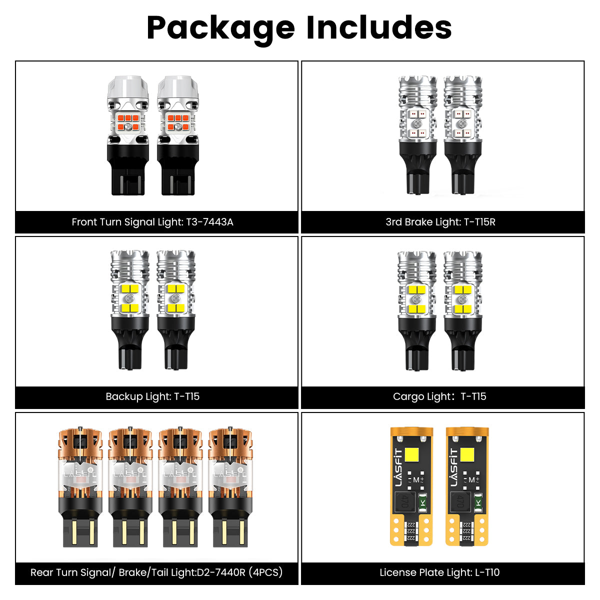 Lasfit combo package led bulbs for 2023-2025 Chevy Colorado ZR2 Z71