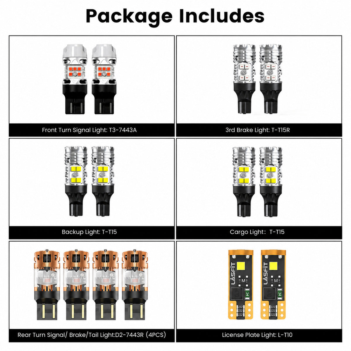 Lasfit combo package led bulbs for 2023-2025 Chevy Colorado ZR2 Z71