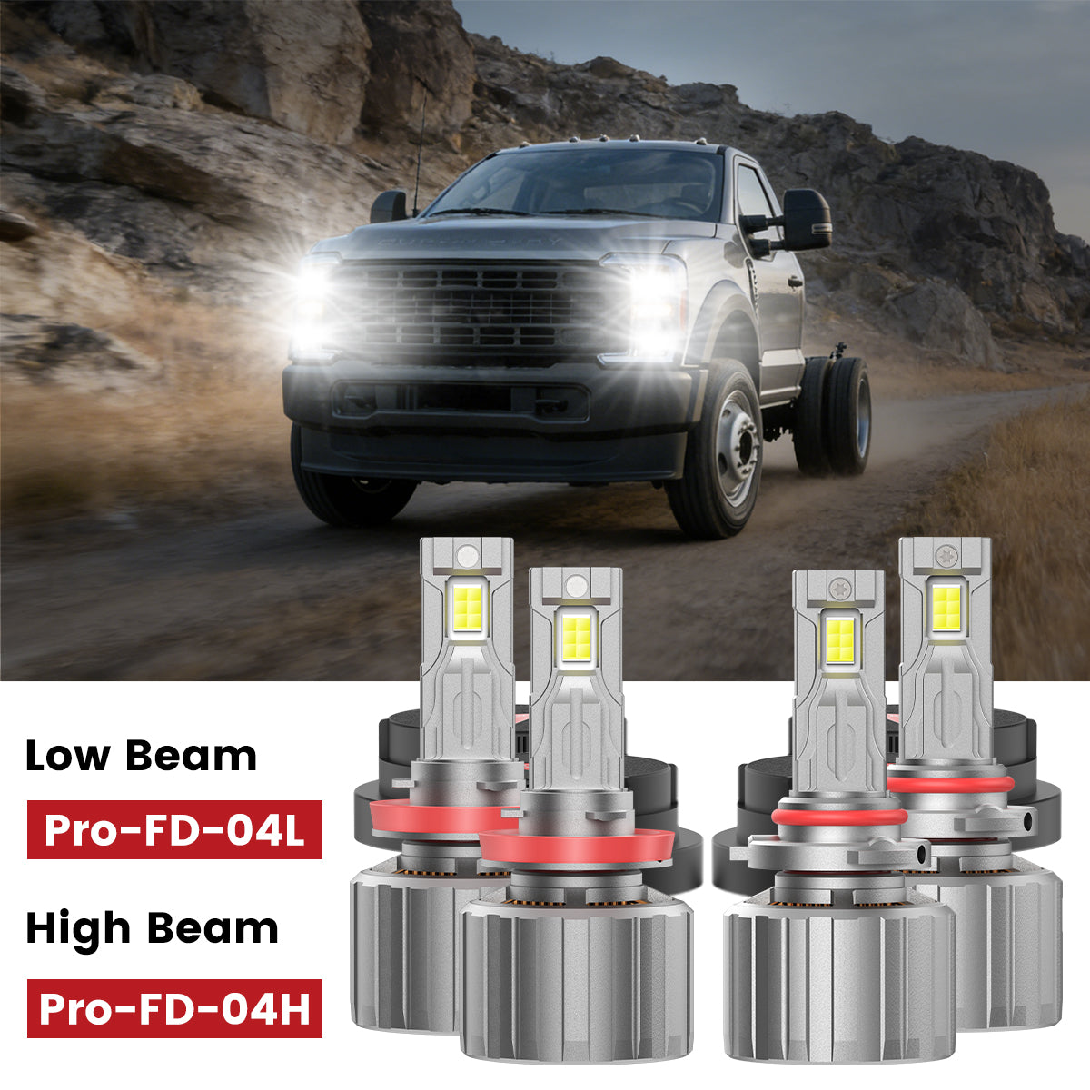 Custom Engineered for 2023-2025 Ford Chassis Cab F-350/450/550 LED Bulbs Upgrade