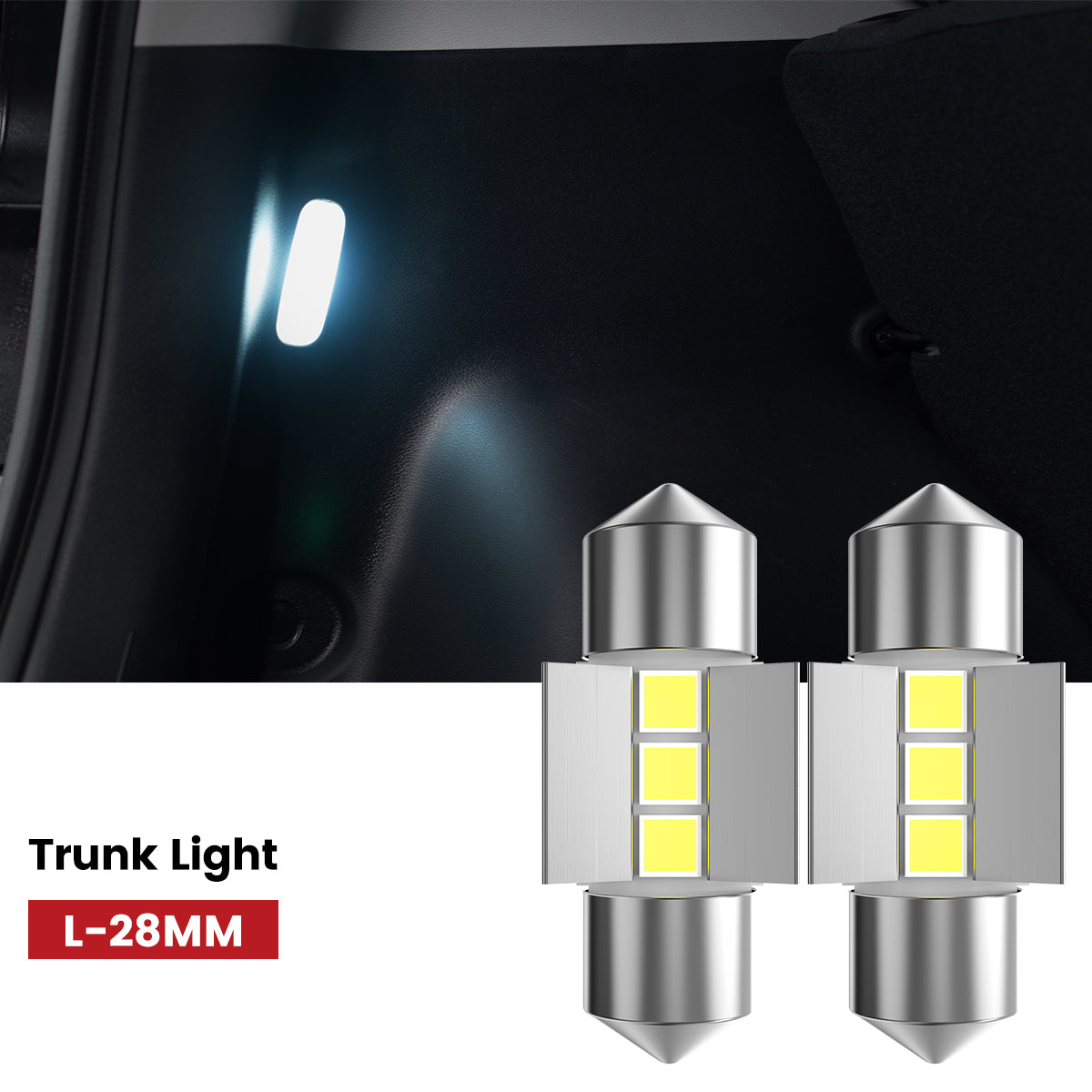Lasfit 28MM led trunk lights fit for 2023-2025 Kia Soul