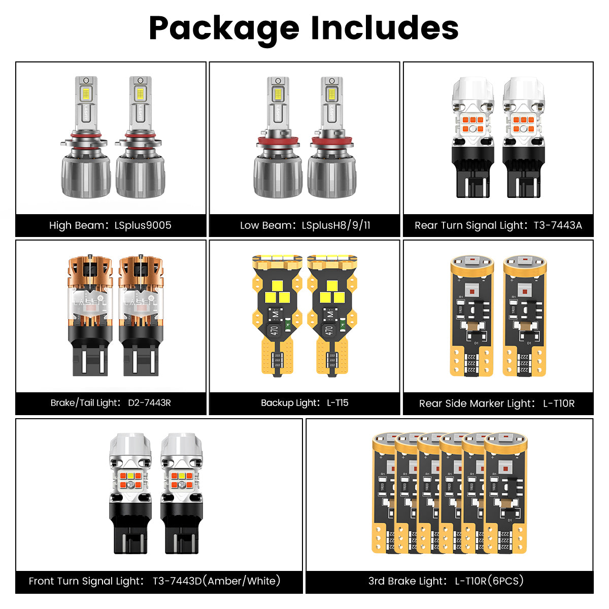 Lasfit combo package led bulbs for 2023-2025 Ram ProMaster Tradesman (NO FOG)