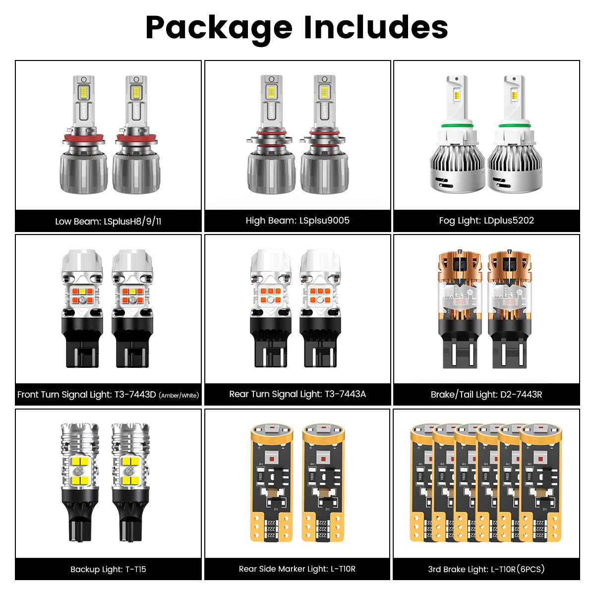 Lasfit combo package led bulbs for 2023-2025 Ram ProMaster Tradesman