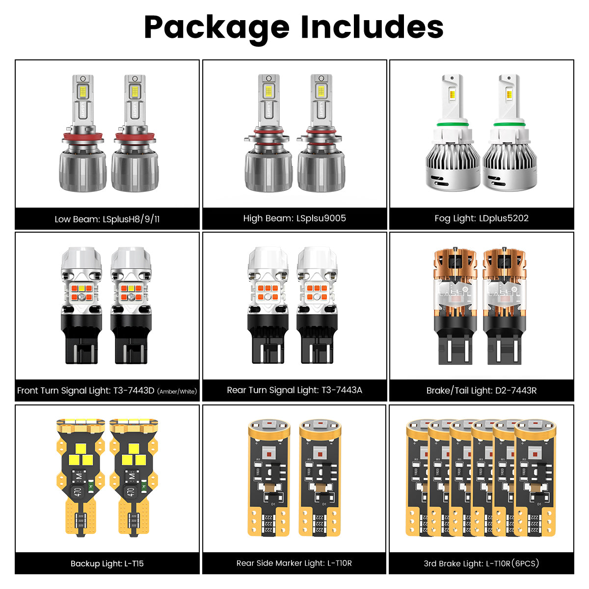 Lasfit combo package led bulbs for 2023-2025 Ram ProMaster Tradesman